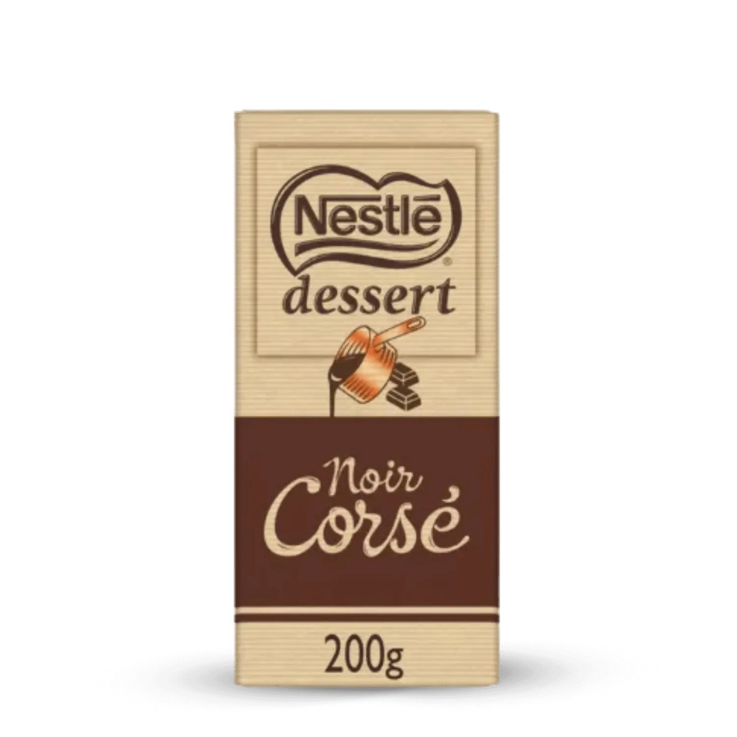 Tablette de chocolat noir corsé pâtissier