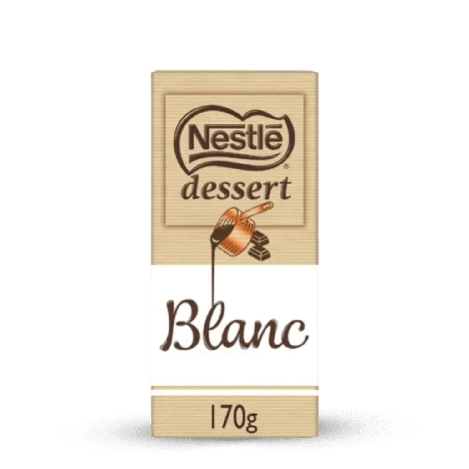 Tablette de chocolat blanc pâtissier