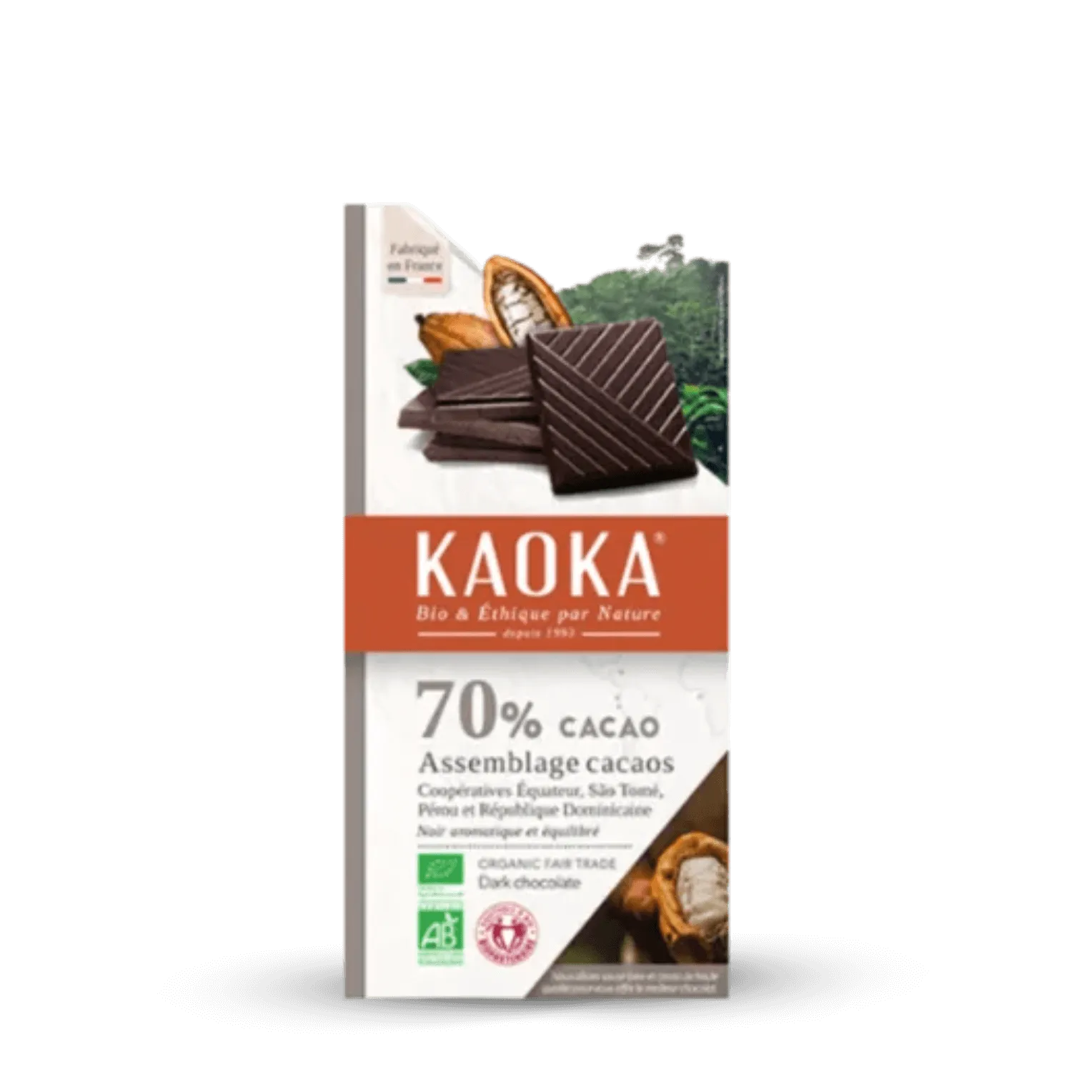 Tablette chocolat noir 70% de cacao