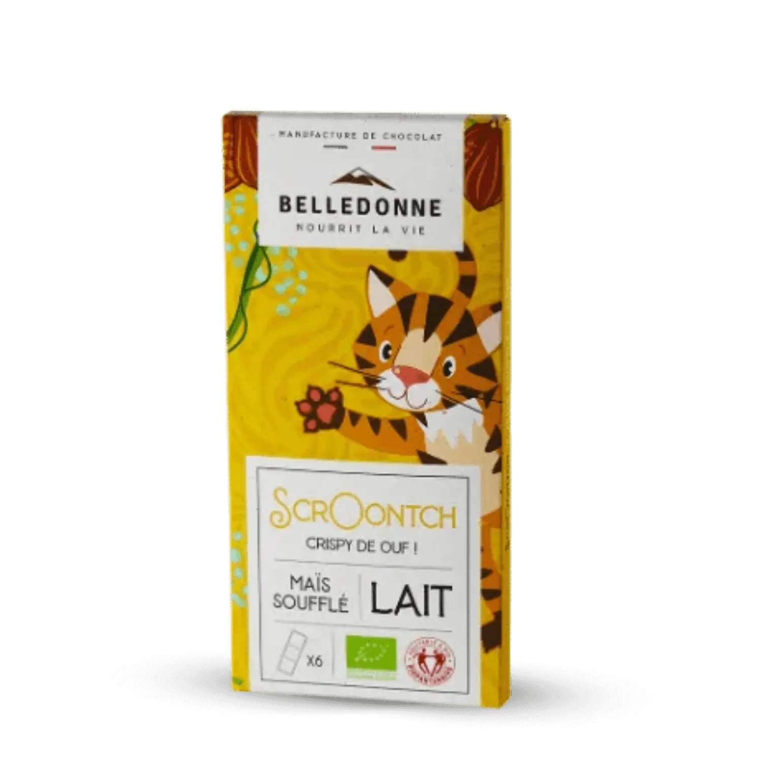 Tablette chocolat maïs soufflé