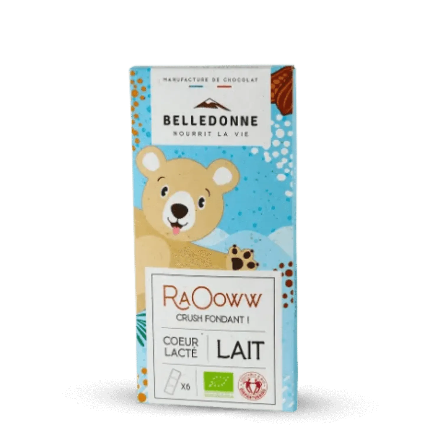 Tablette chocolat coeur lacté