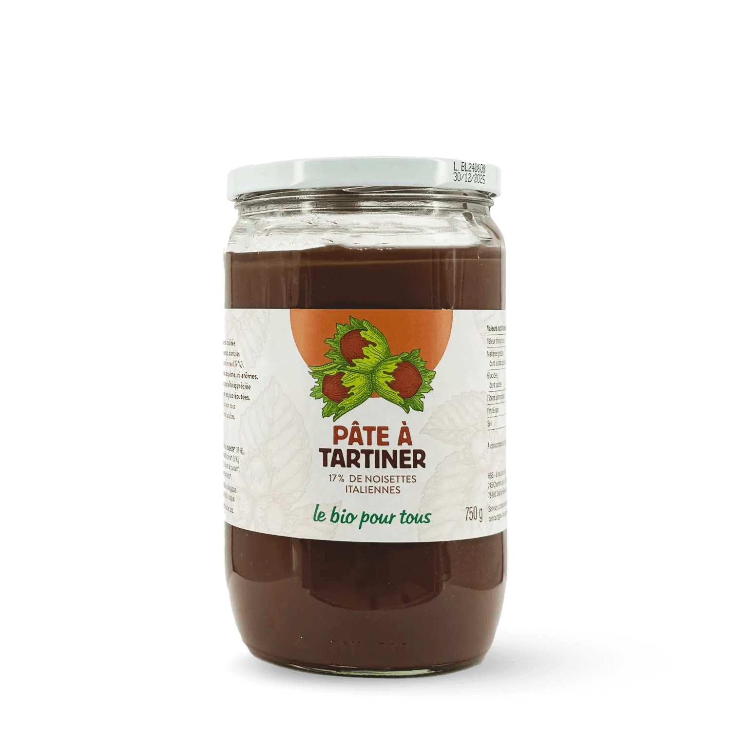 Pâte à tartiner chocolat noisettes