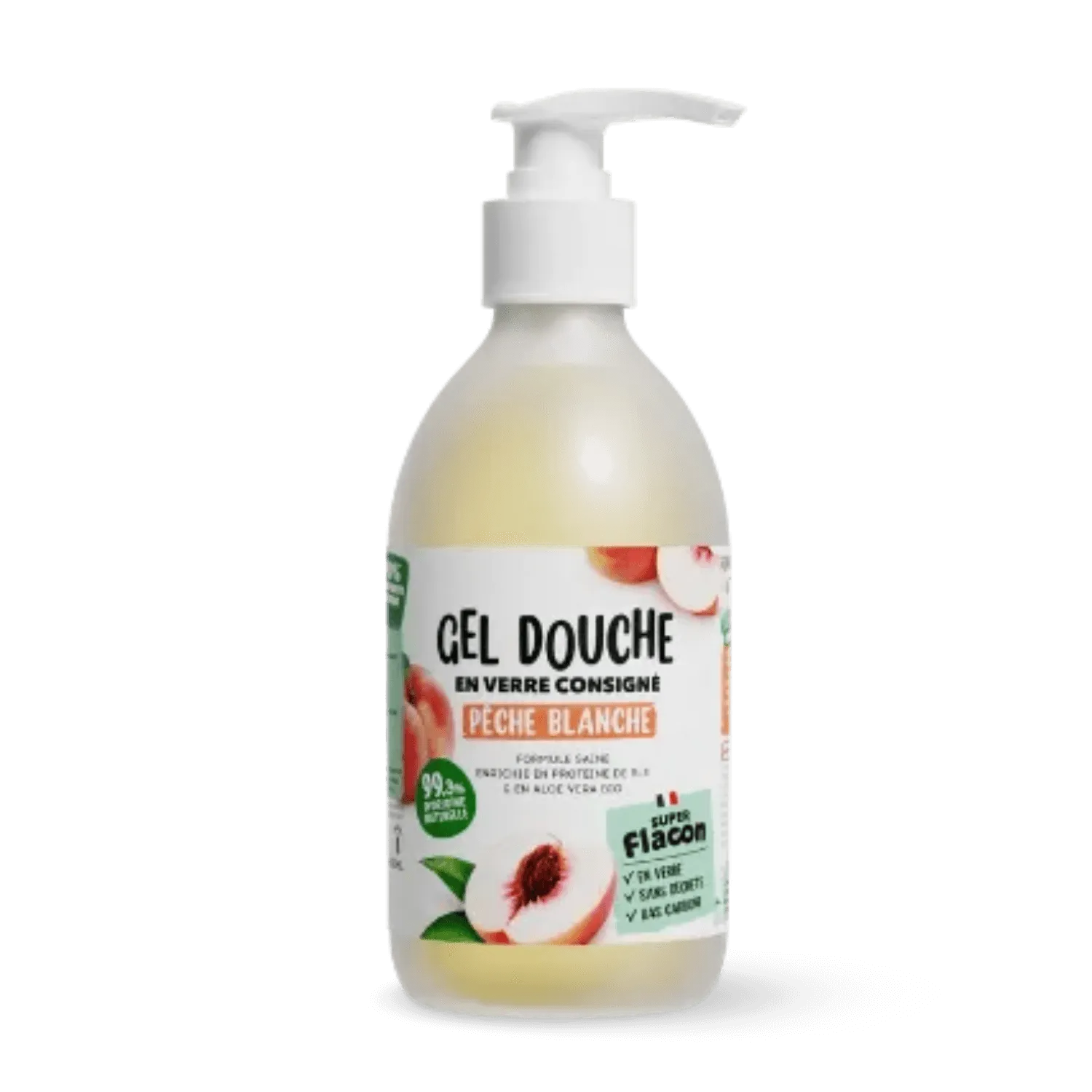 Gel douche et cheveux pêche (flacon sécurisé)