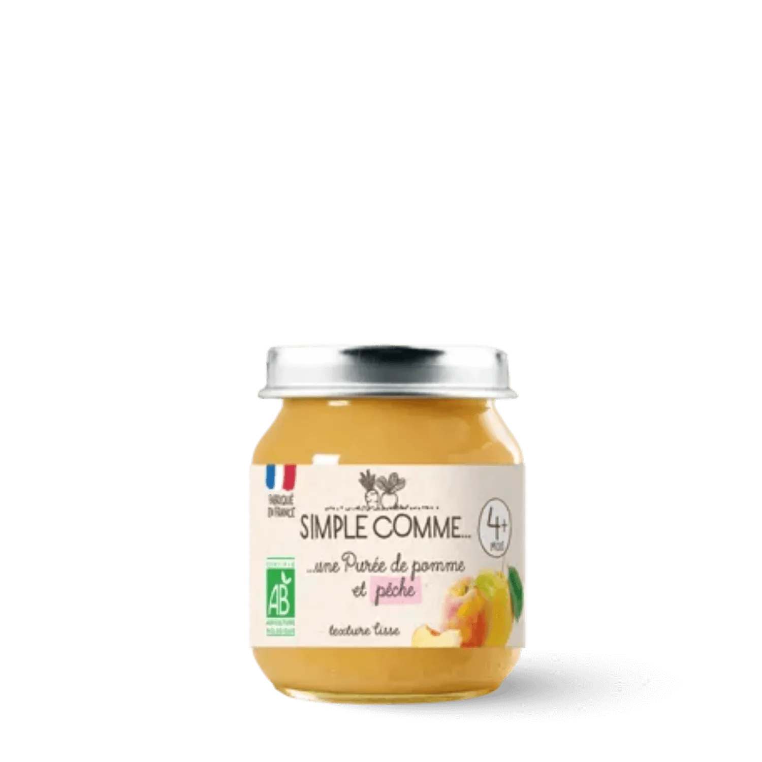 Purée pomme et pêche dès 4 mois bio