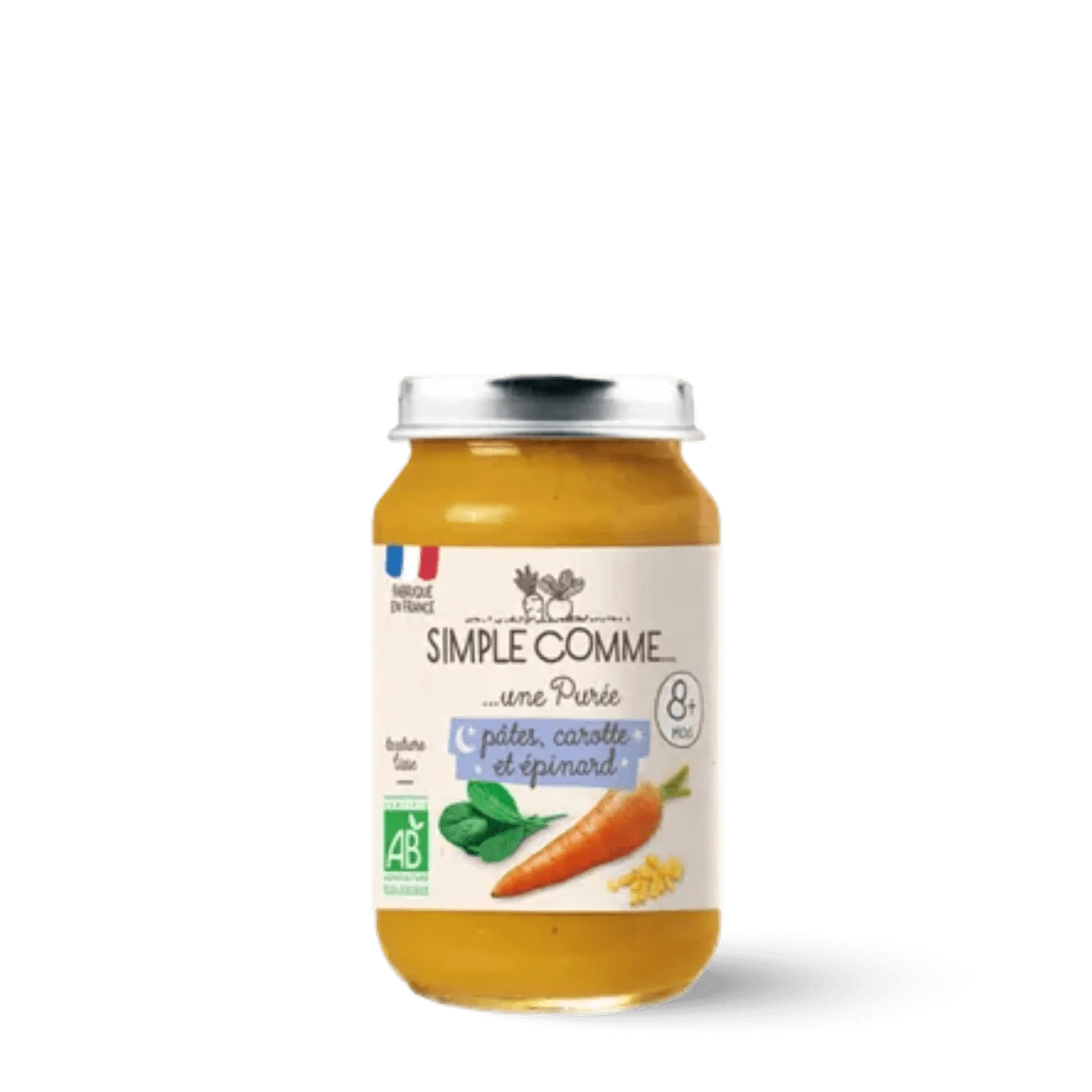Purée pâtes carottes épinards dès 8 mois bio