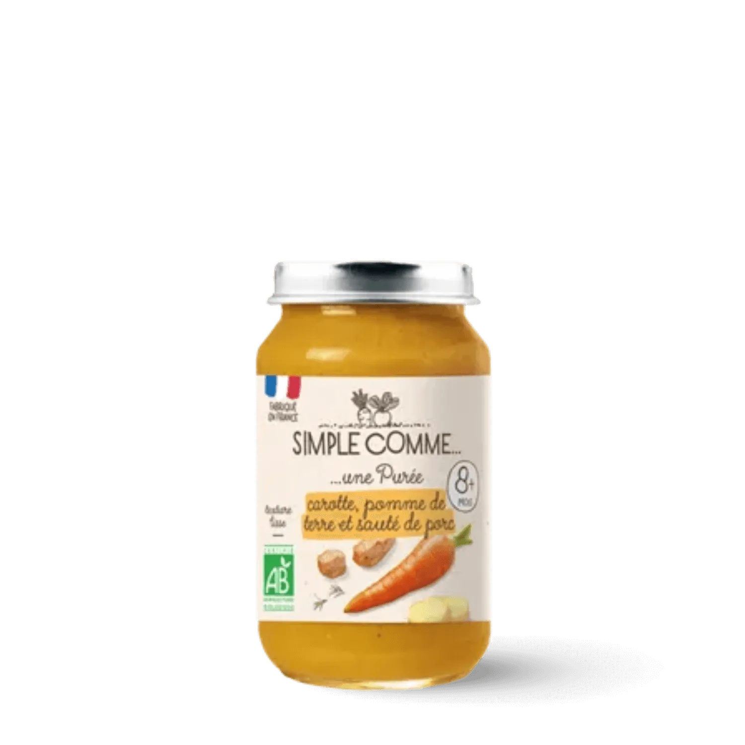 Purée carotte pomme de terre sauté de porc dès 8 mois bio