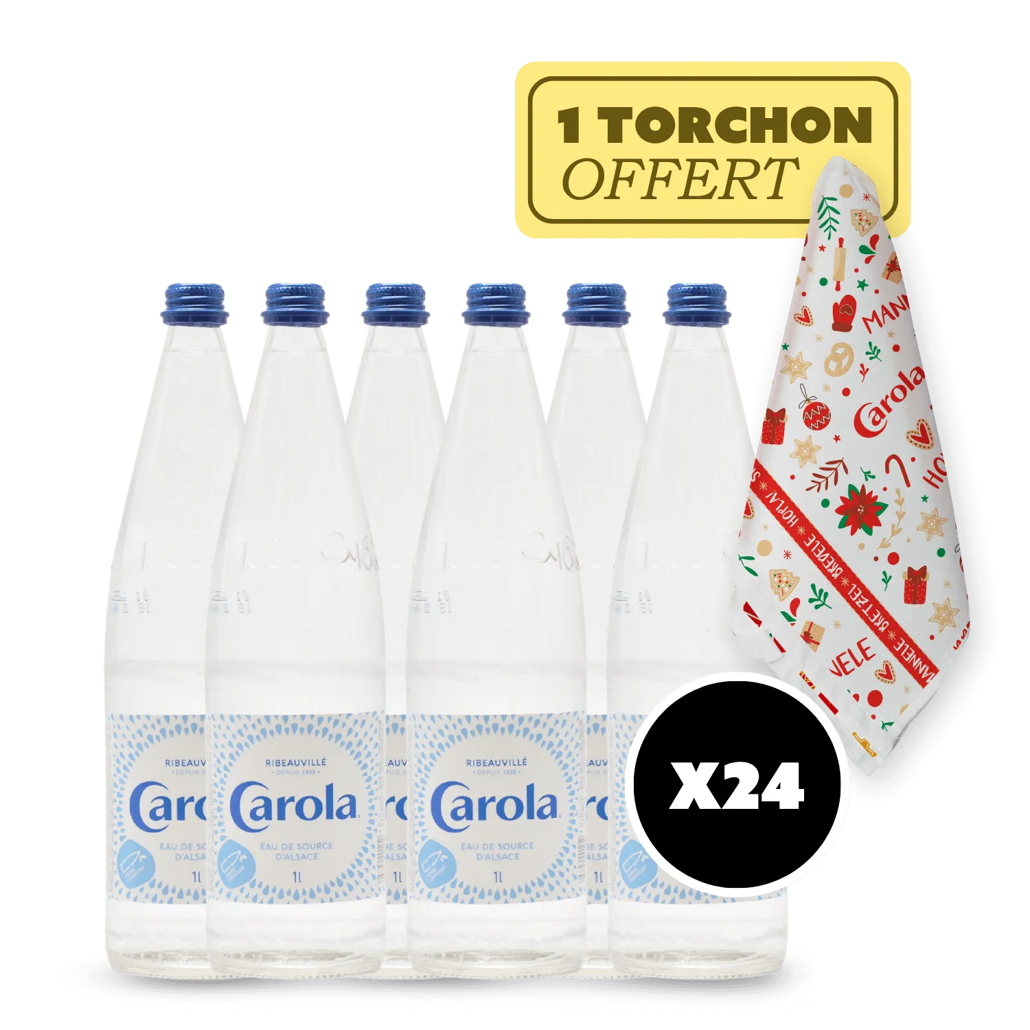 Carola plate x24 + votre torchon offert