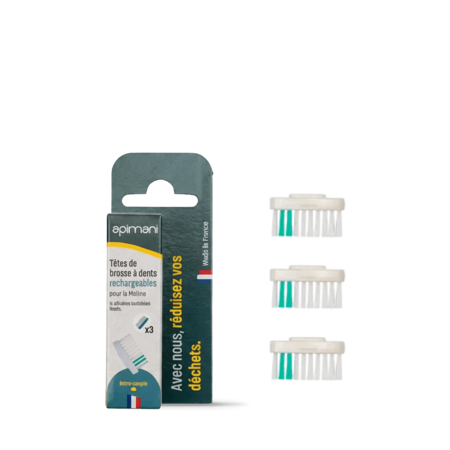 Lot de 3 têtes pour brosse à dents - Extra souple