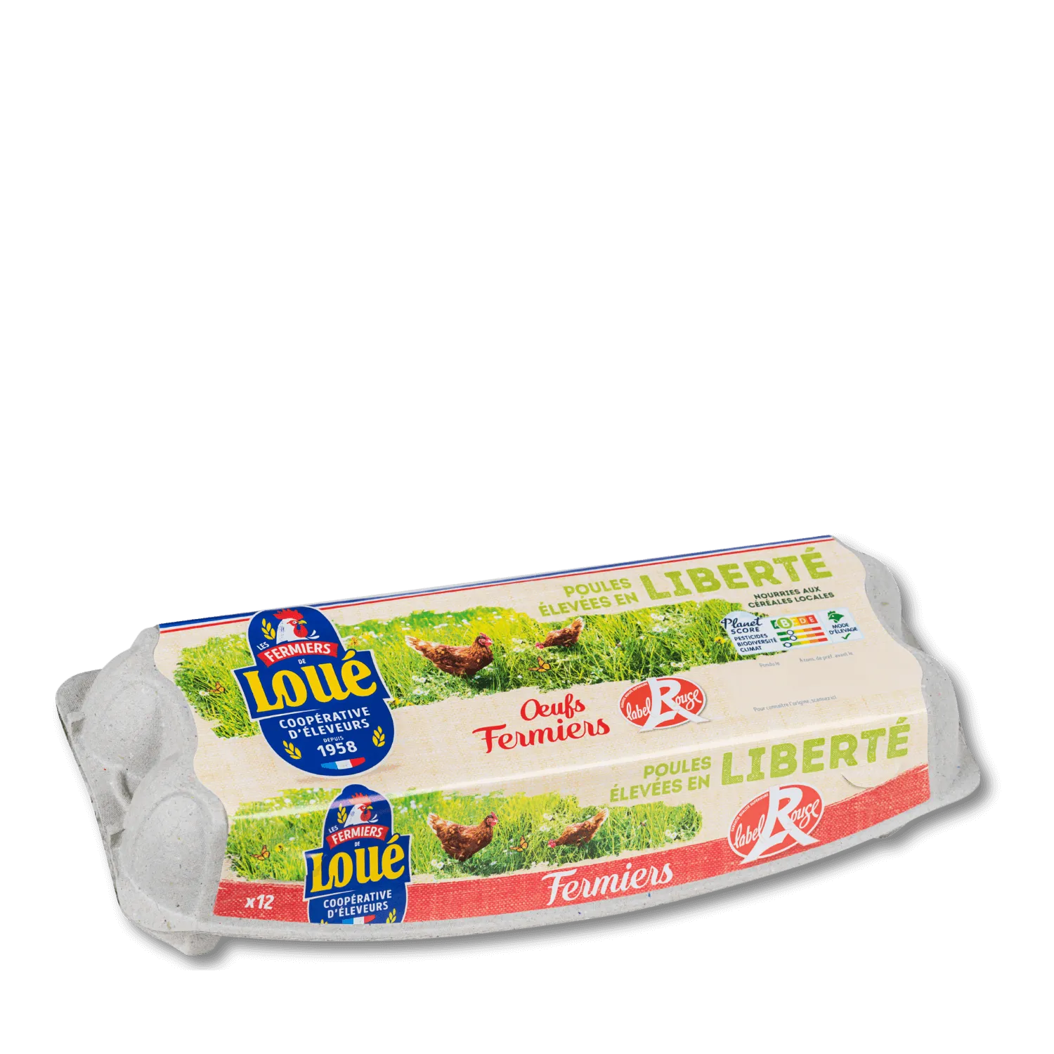12 oeufs fermiers Label Rouge moyens