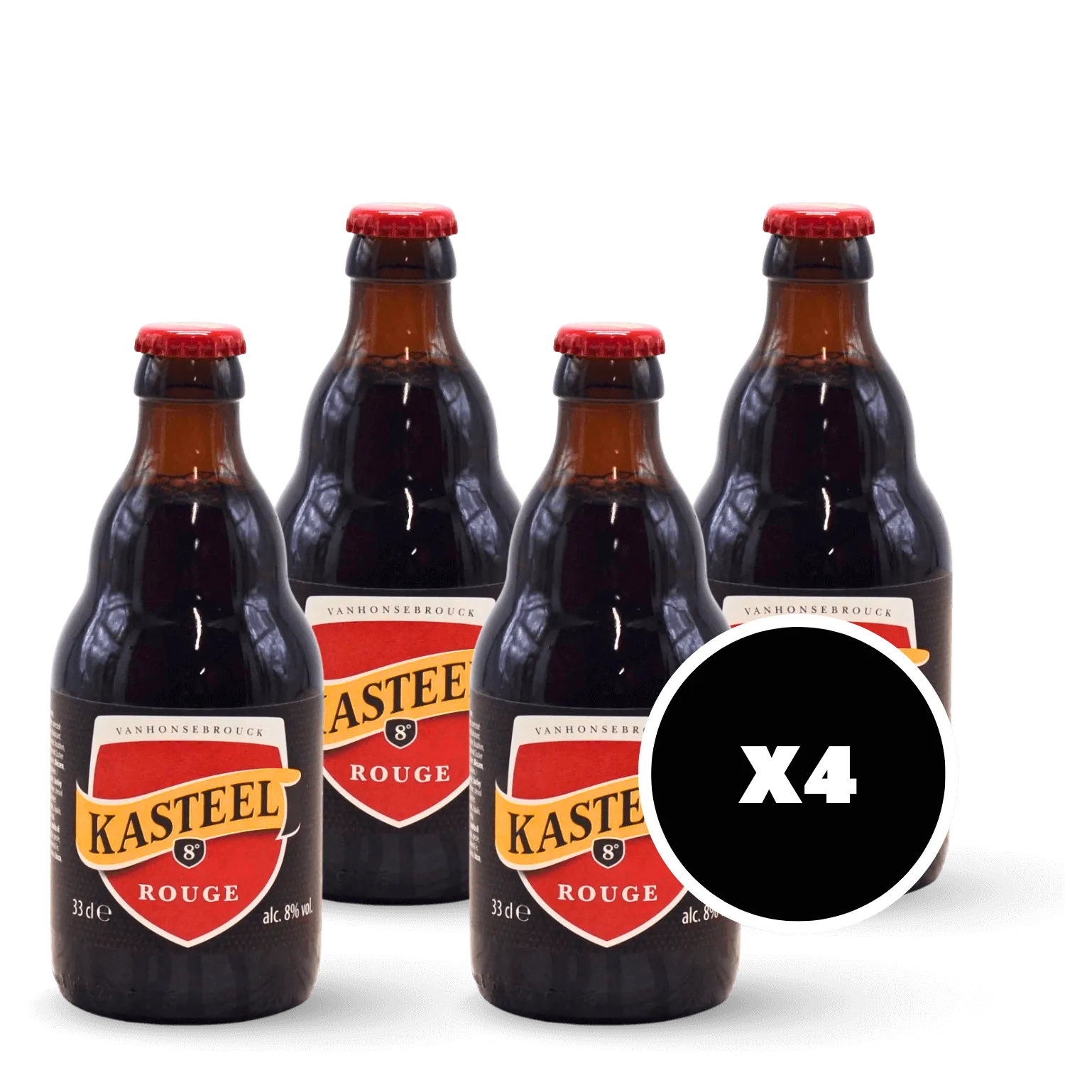 Pack 4 x Kasteel Rouge