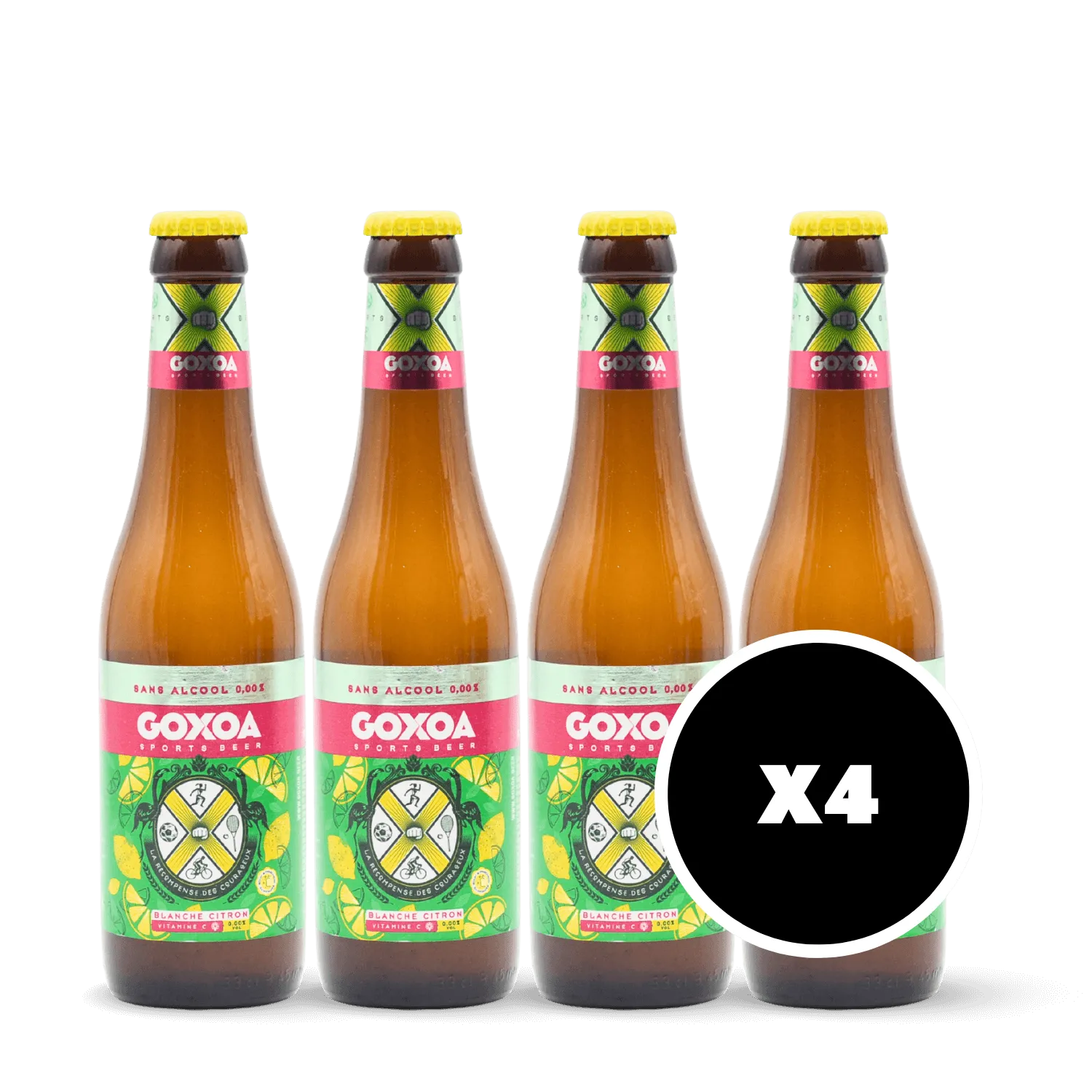 Pack 4 x Goxoa Blanche Citron 0,0%