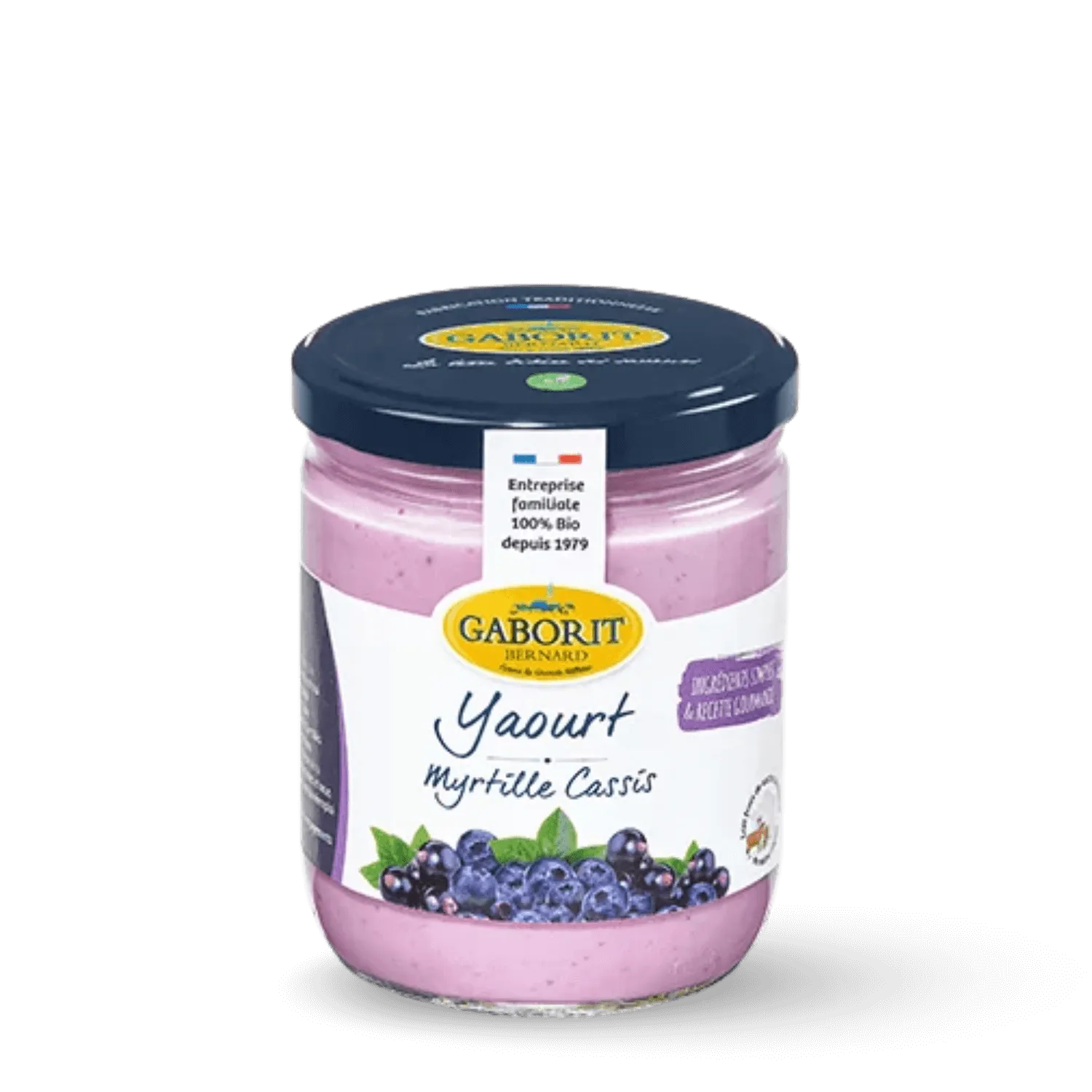 Yaourt brassé myrtille cassis