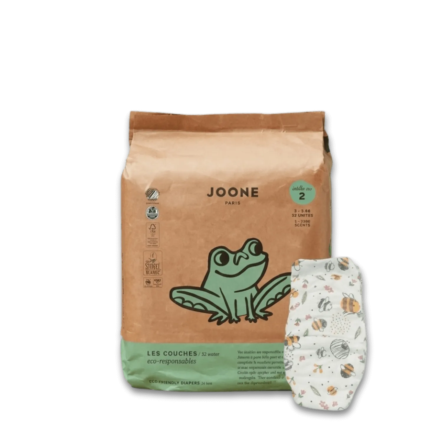 Couche bébé T2 (3-5kg) - 32 unités