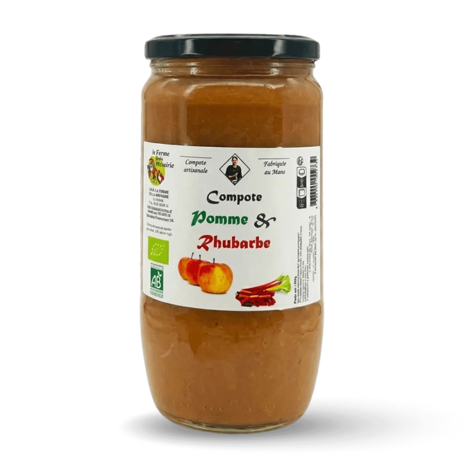 Compote pomme rhubarbe