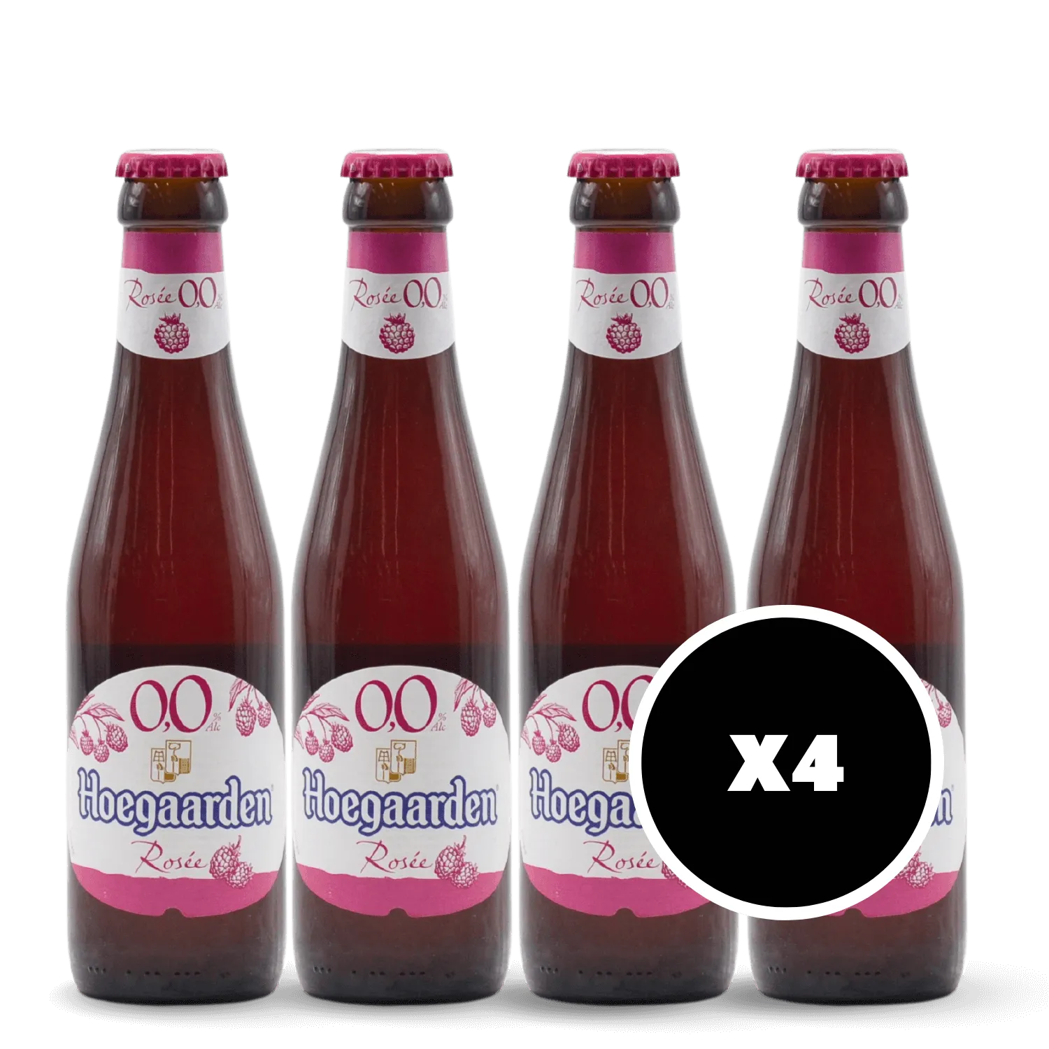 Pack 4 x Hoegaarden Rosée 0,0%