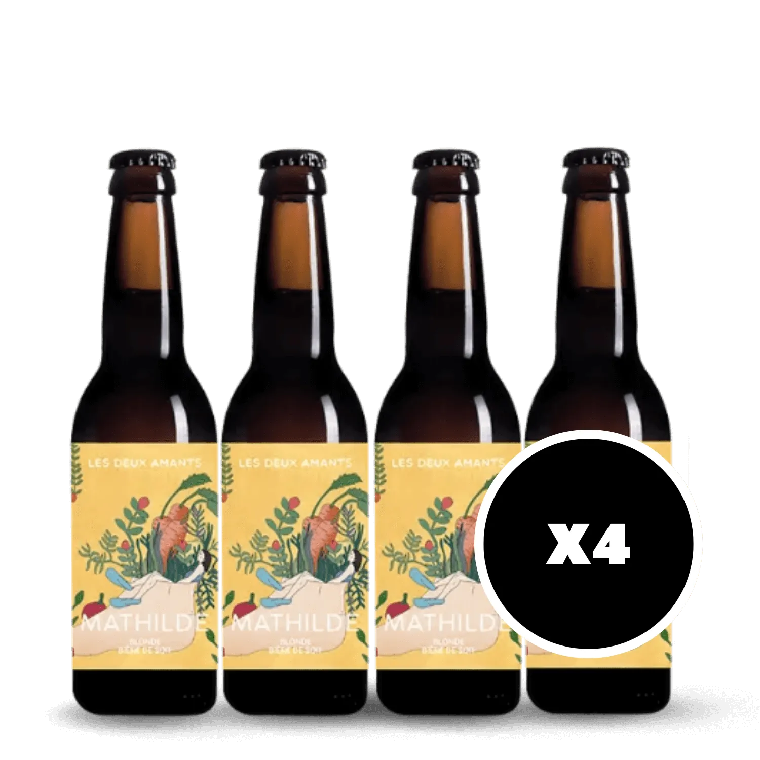 Pack 4 x Mathilde - Bière blonde légère bio 4,2%