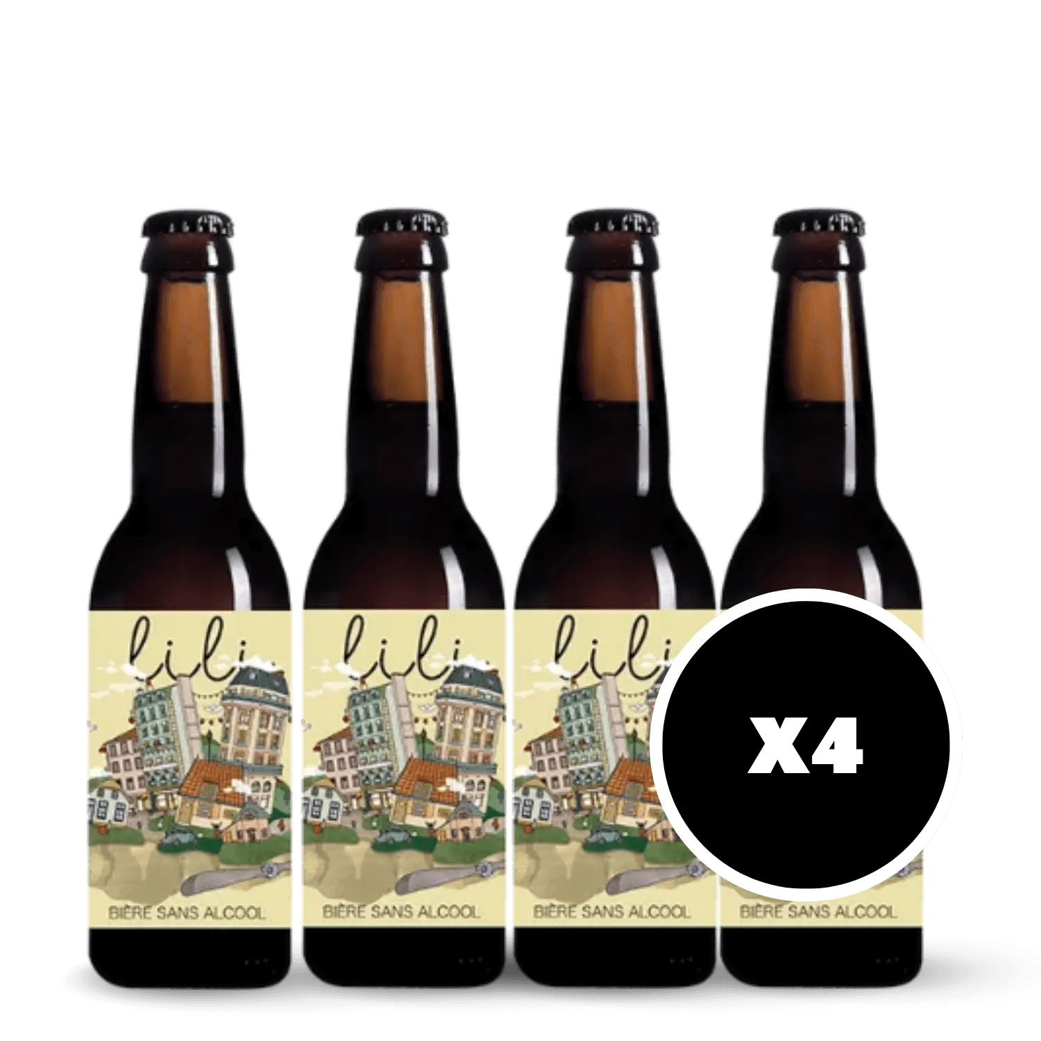 Pack 4 x Lili - Bière sans alcool bio <1,2%