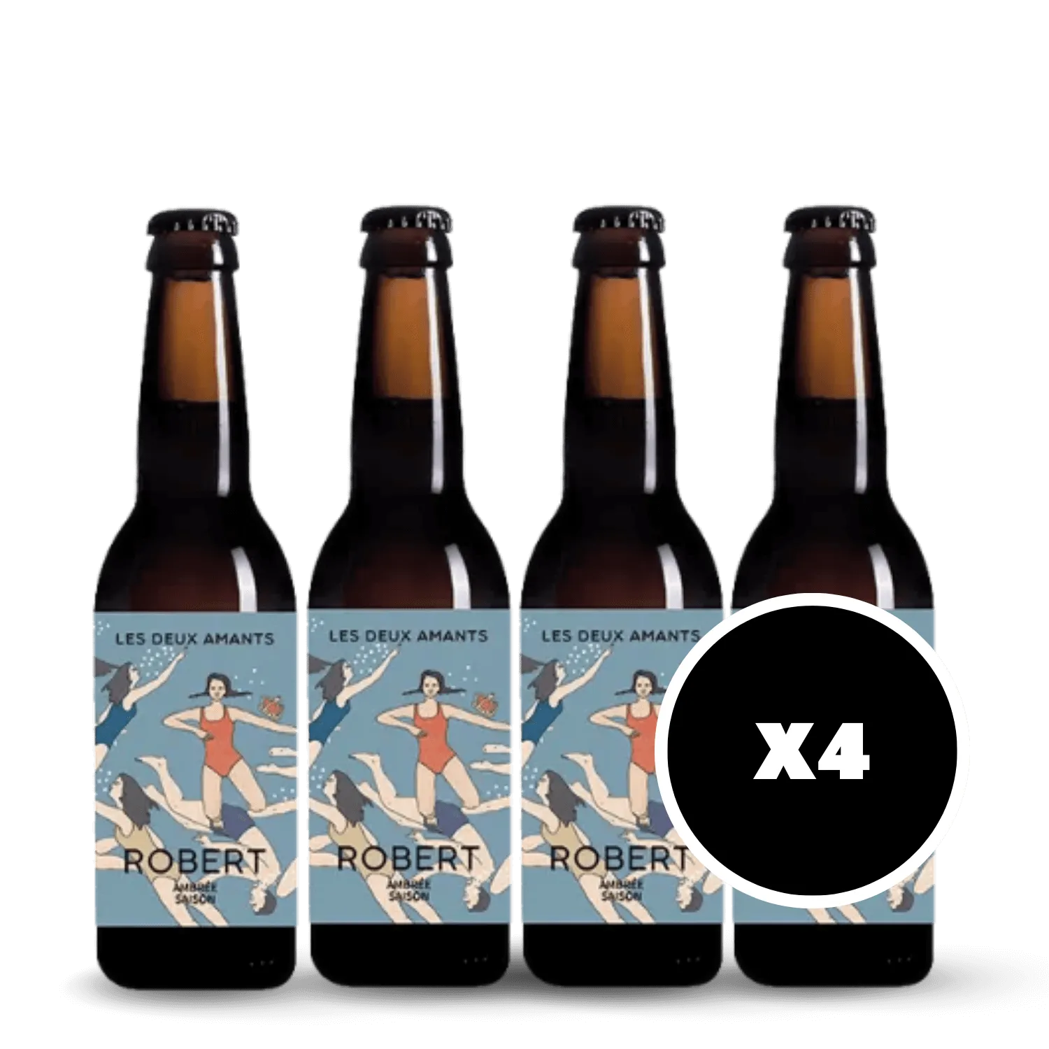 Pack 4 x Robert - Bière Ambrée saison bio 5,5%