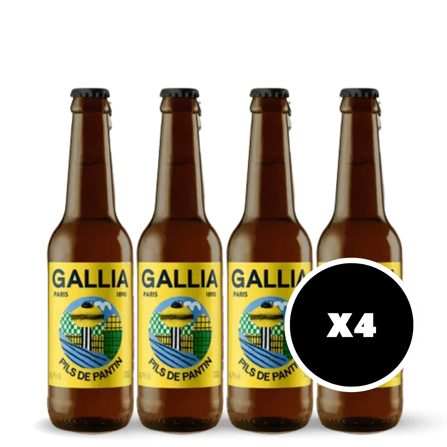 Pack 4 x Bière pils de pantin 4,7%