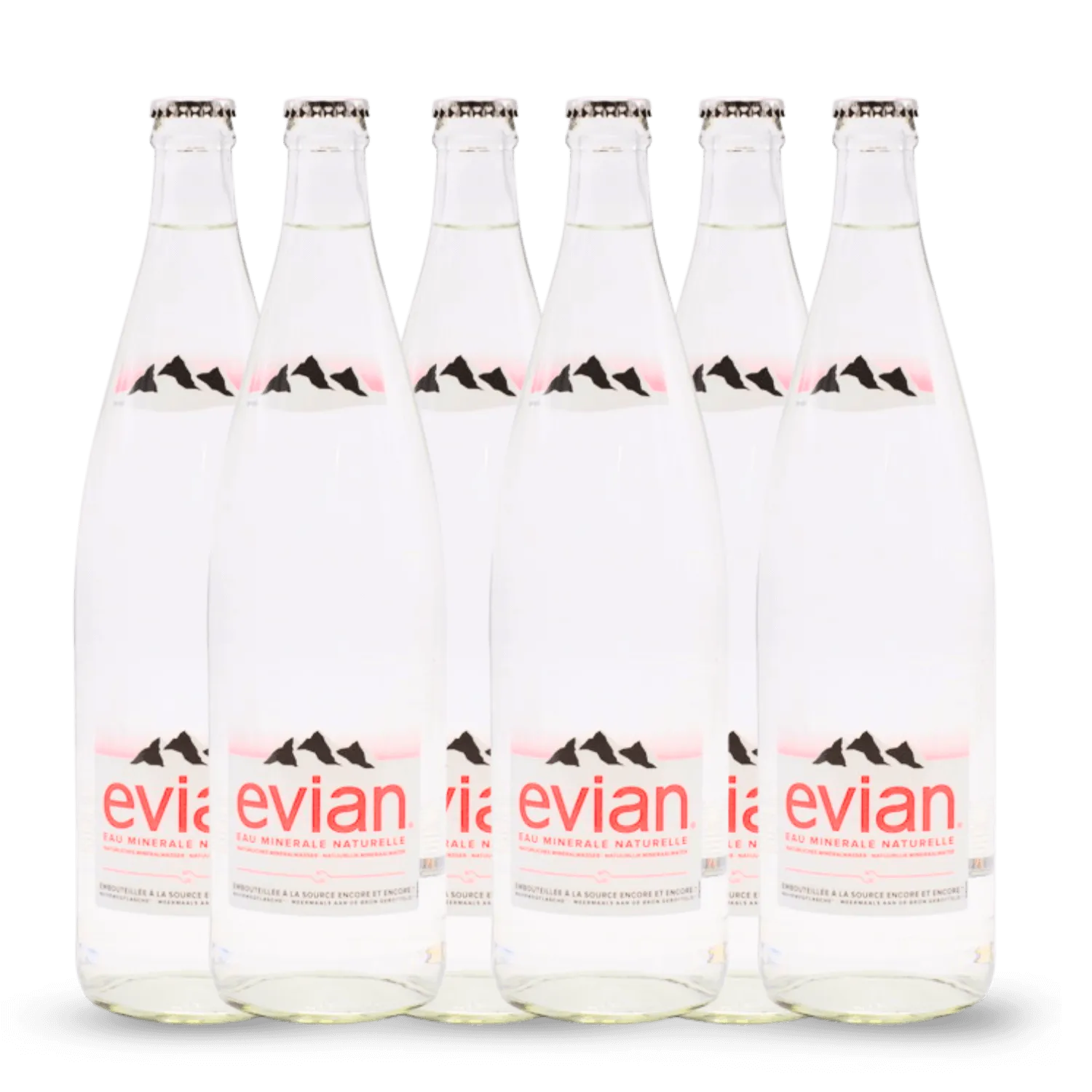 Evian eau plate