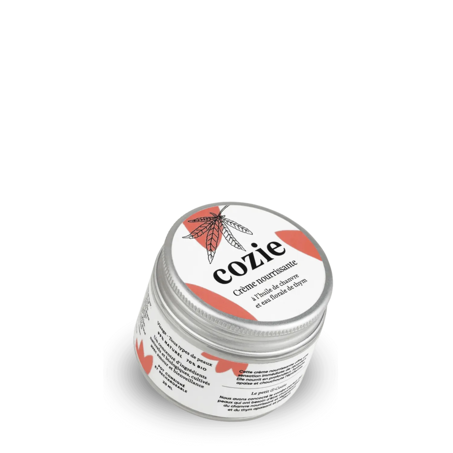 Crème nourrissante visage à l'huile de chanvre et eau florale de thym bio