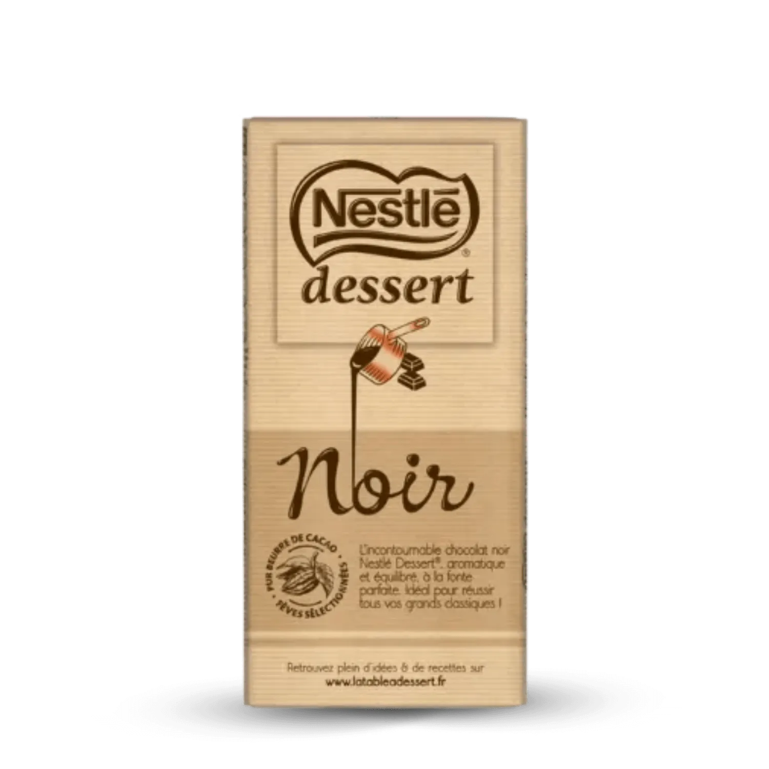 Tablette de chocolat noir pâtissier