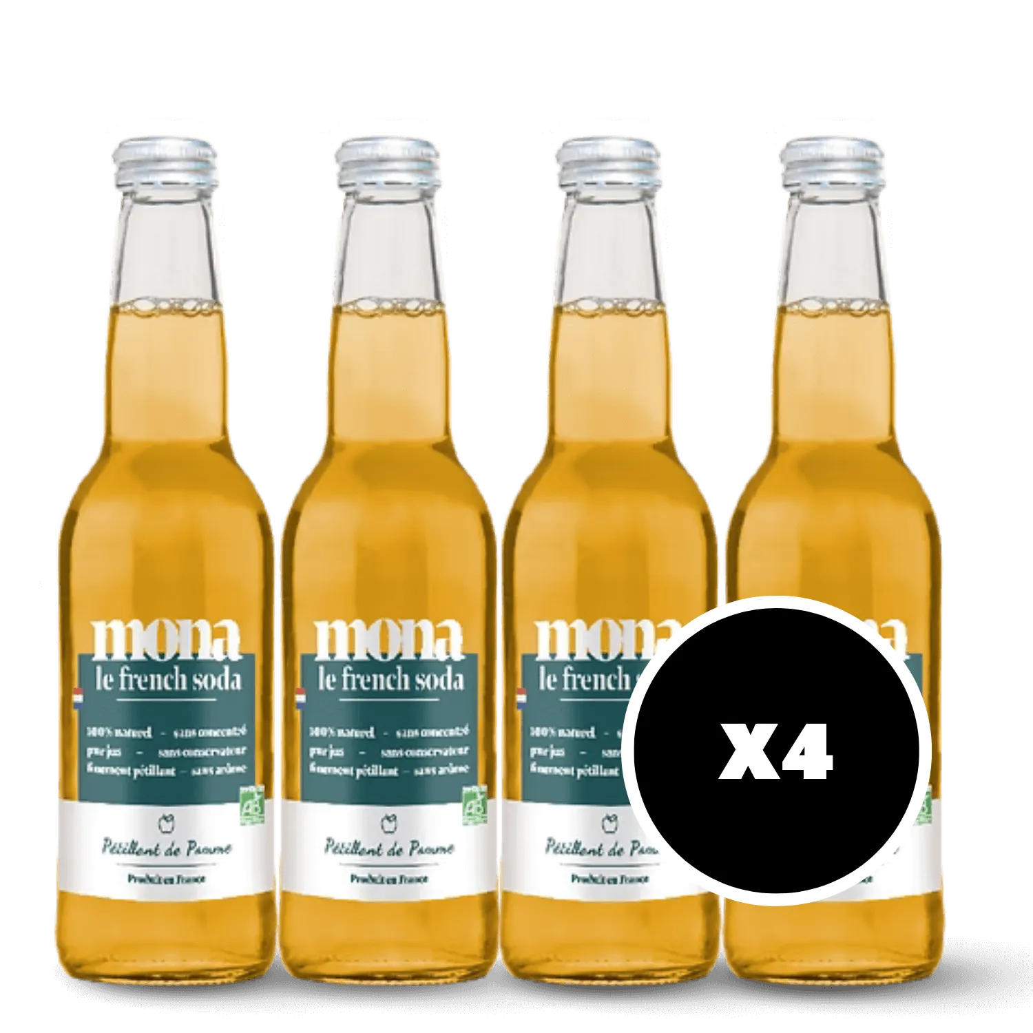 Pack 4 x Soda Pomme pétillant bio