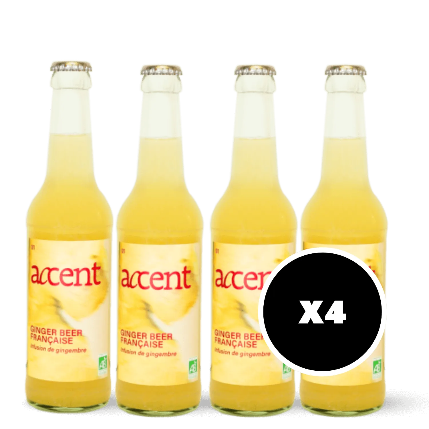 Pack 4 x Ginger Beer Bio