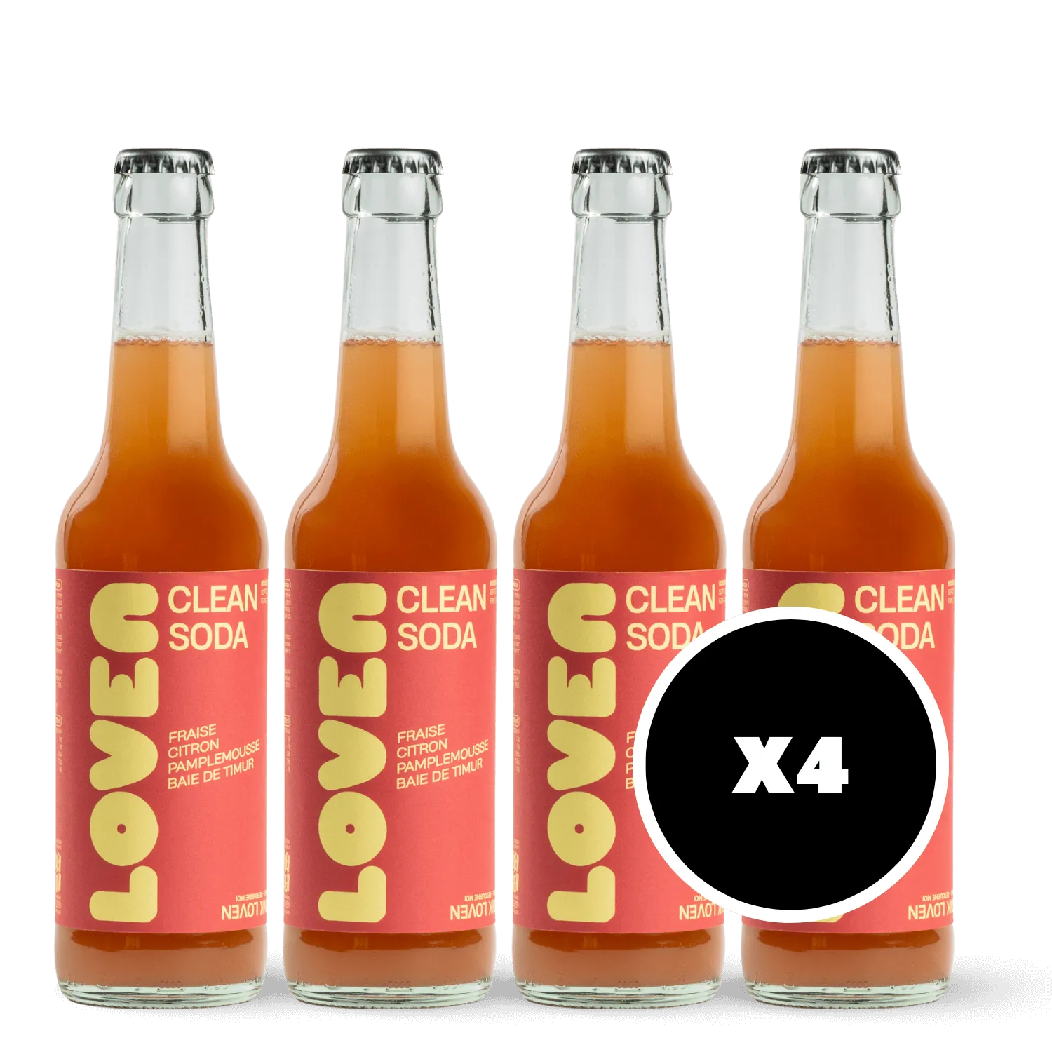 Pack 4 x Loven Fraise Citron