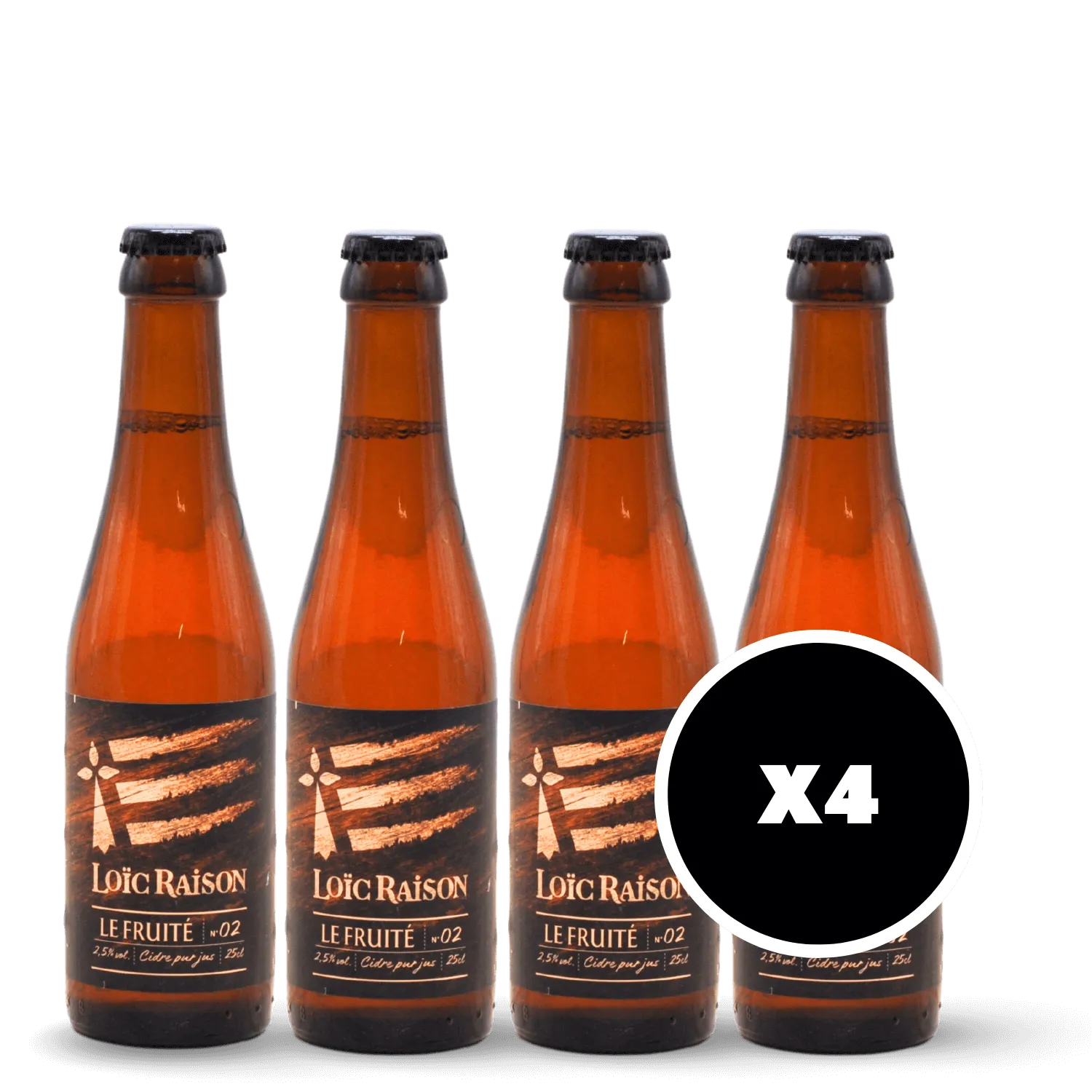 Pack 4 x Le fruité cidre doux