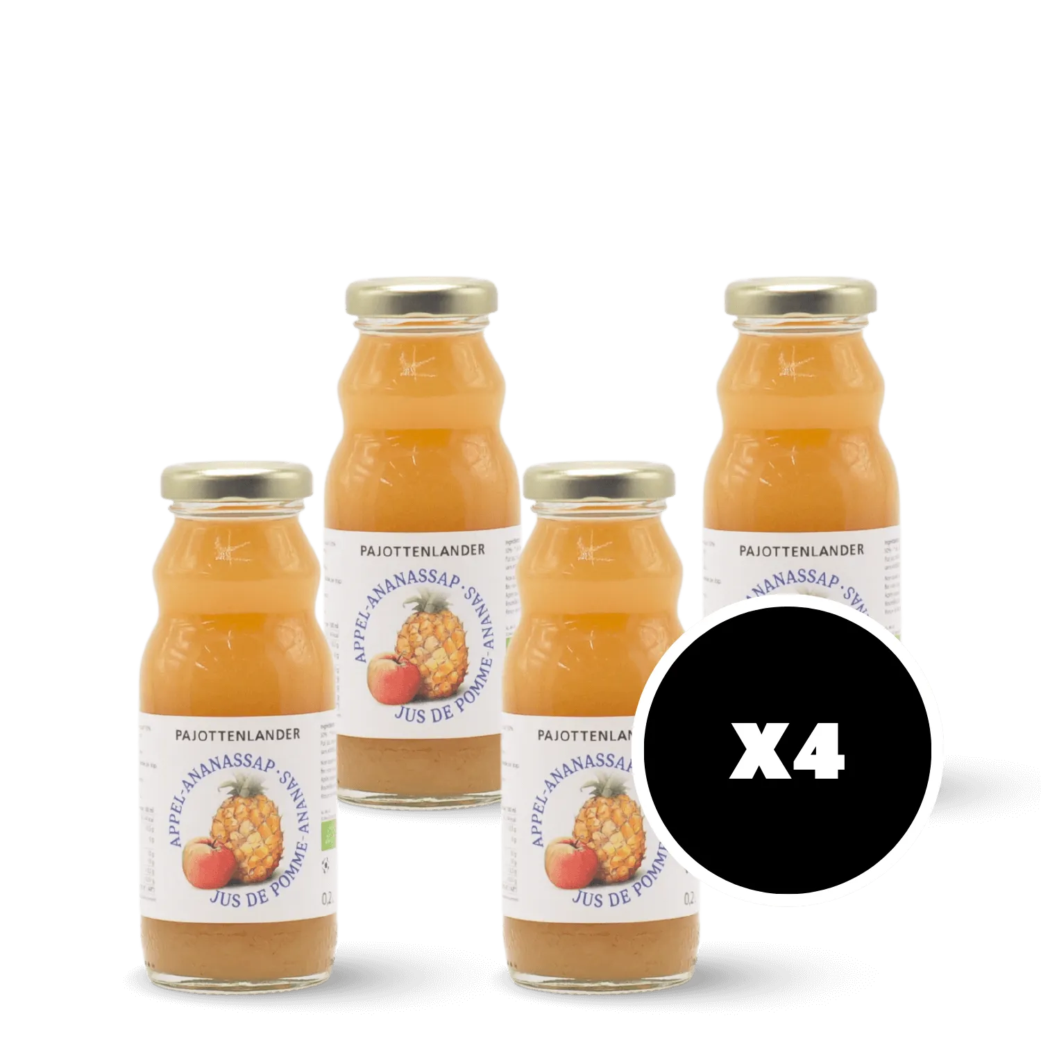 Pack 4 x Jus de pomme ananas bio