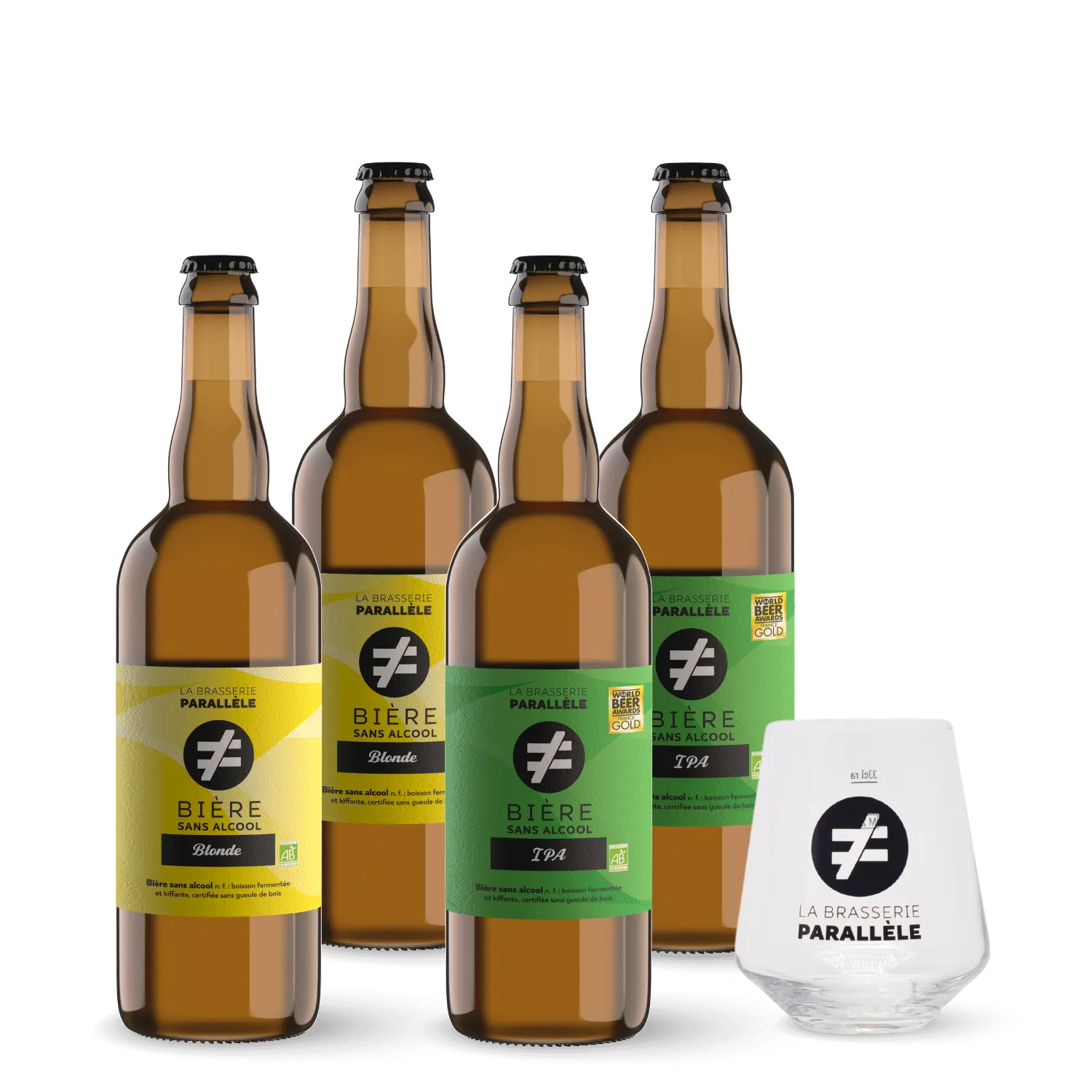 Pack Brasserie Parallèle Blonde & IPA + verre offert