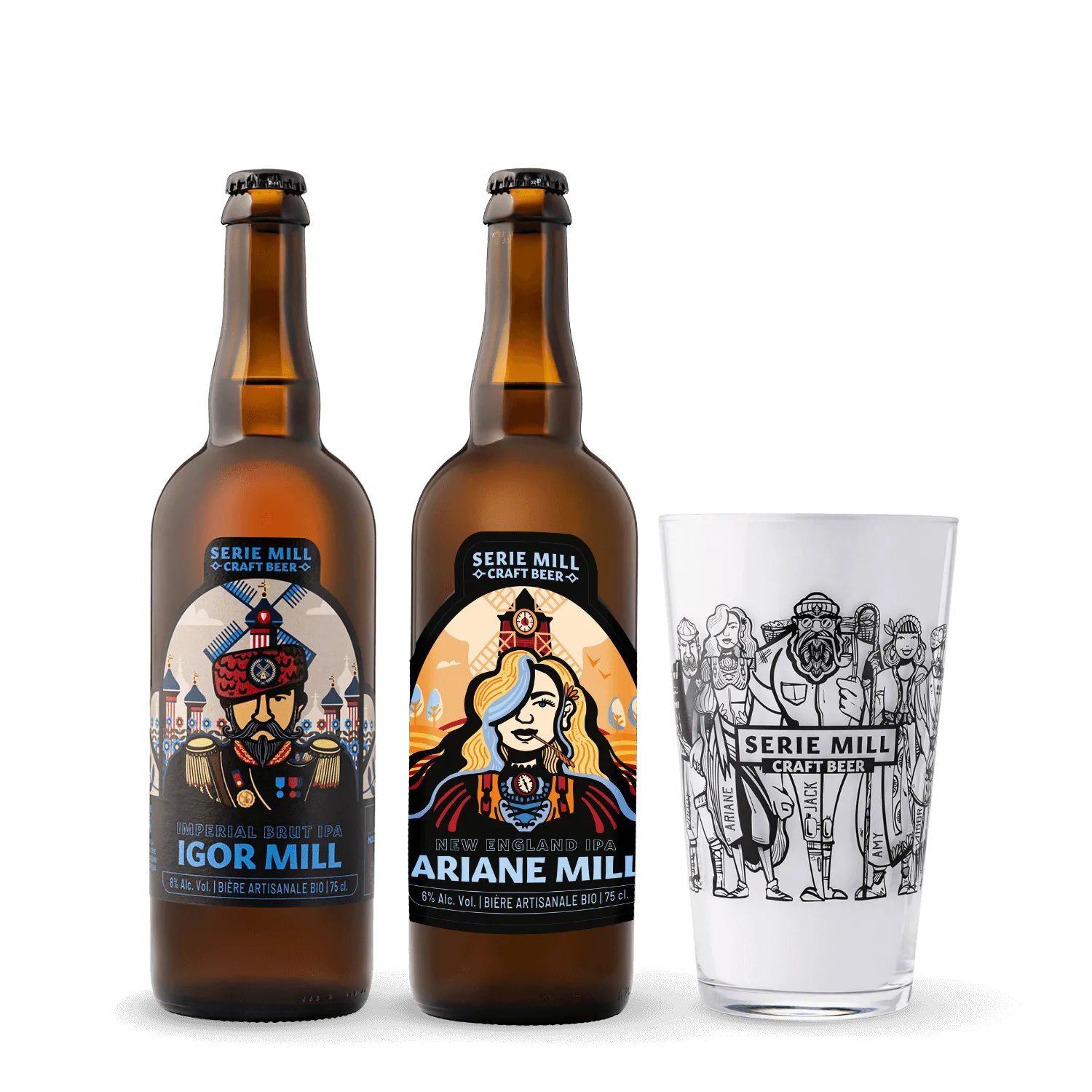 Pack Ariane et Igor MILL + 1 verre offert