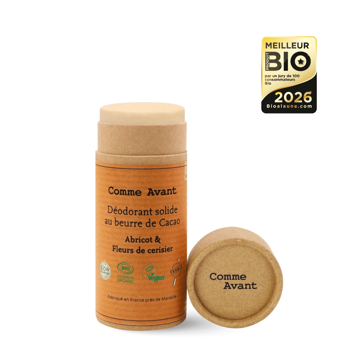 Déodorant en stick carton Abricot & Fleurs de cerisier