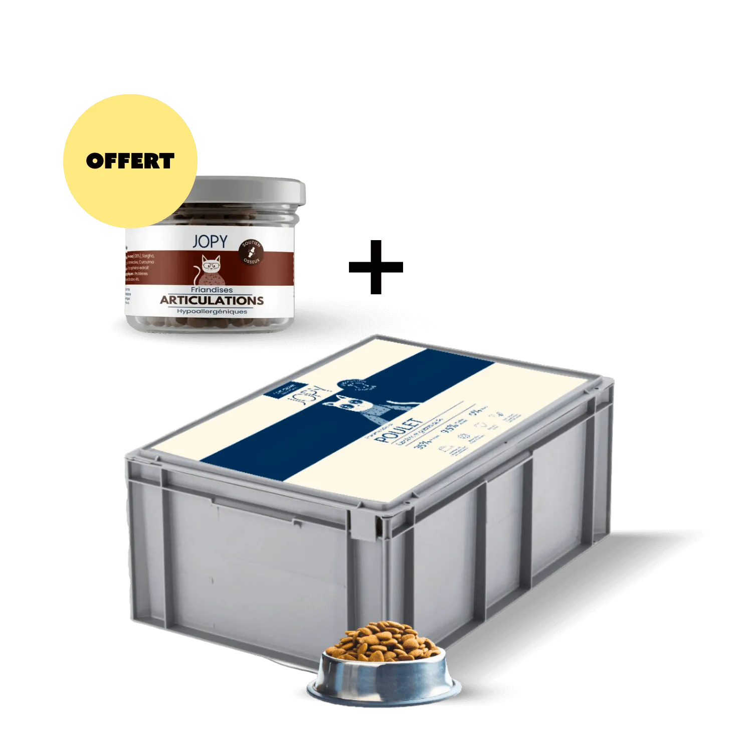 Croquettes pour chat - Poulet + Friandises pour Chat Offertes