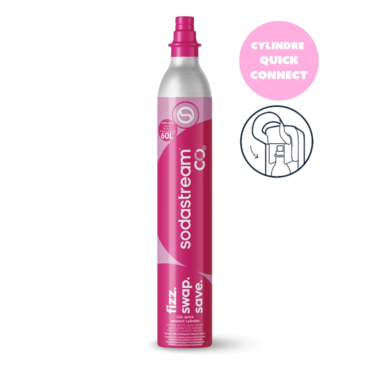 Recharge gaz 60L QuickConnect