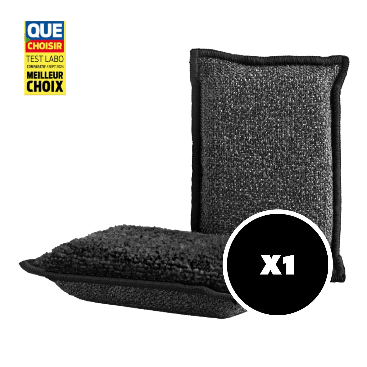 Eponge grattante multi-usages & lavable noire