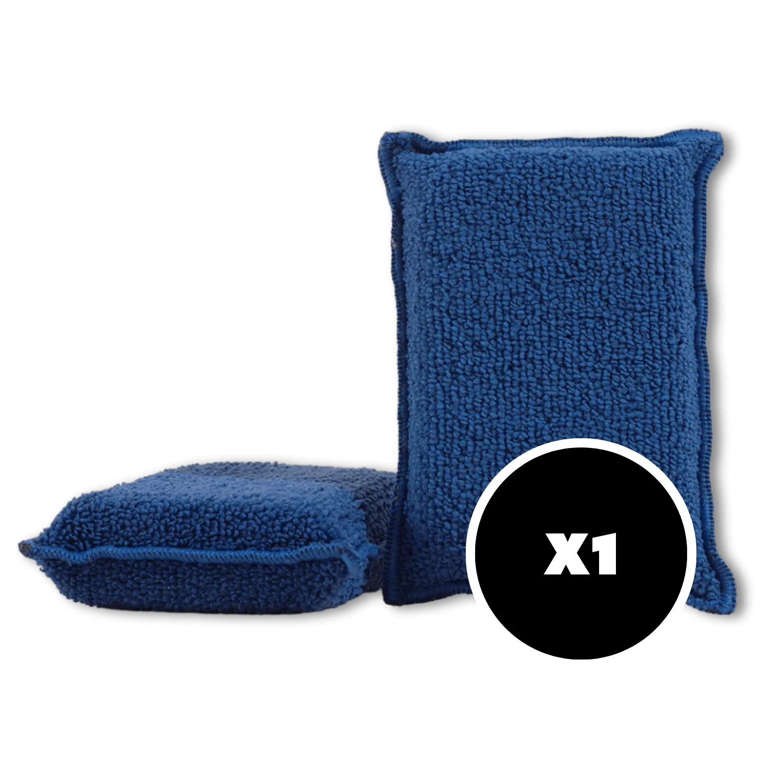 Eponge salle de bain lavable bleue