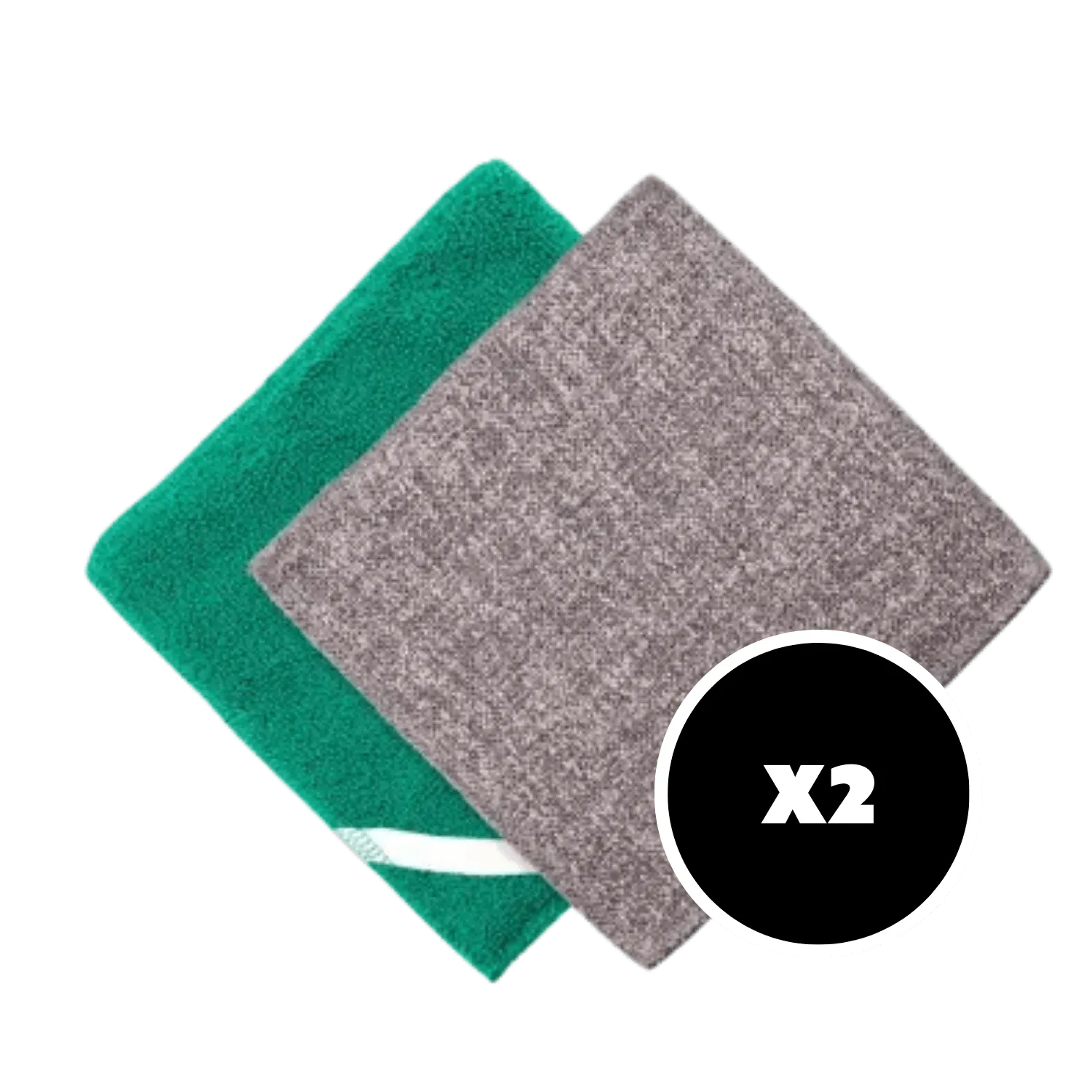 Duo de microfibres double face et lavables: absorbantes & grattantes