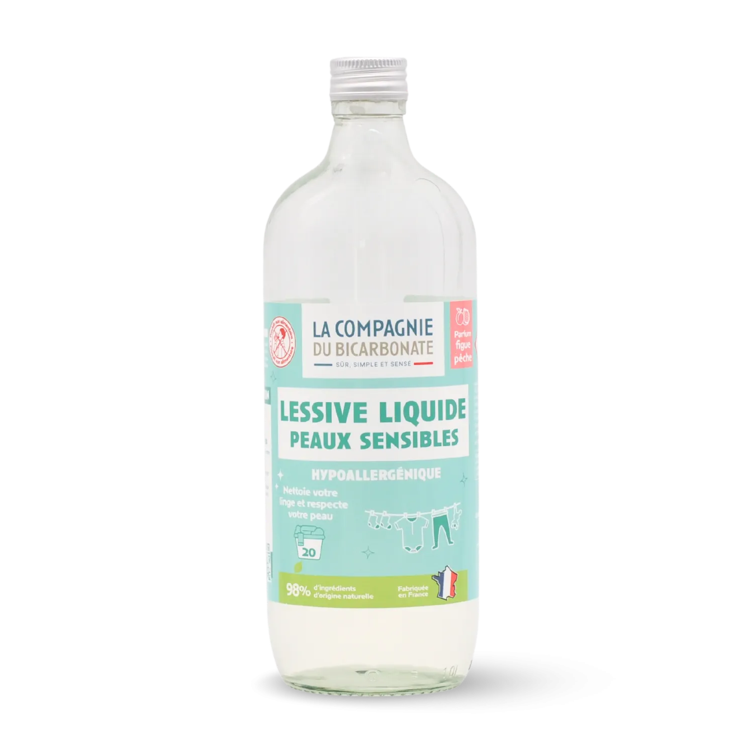 Lessive liquide hypoallergénique - parfum figue pêche