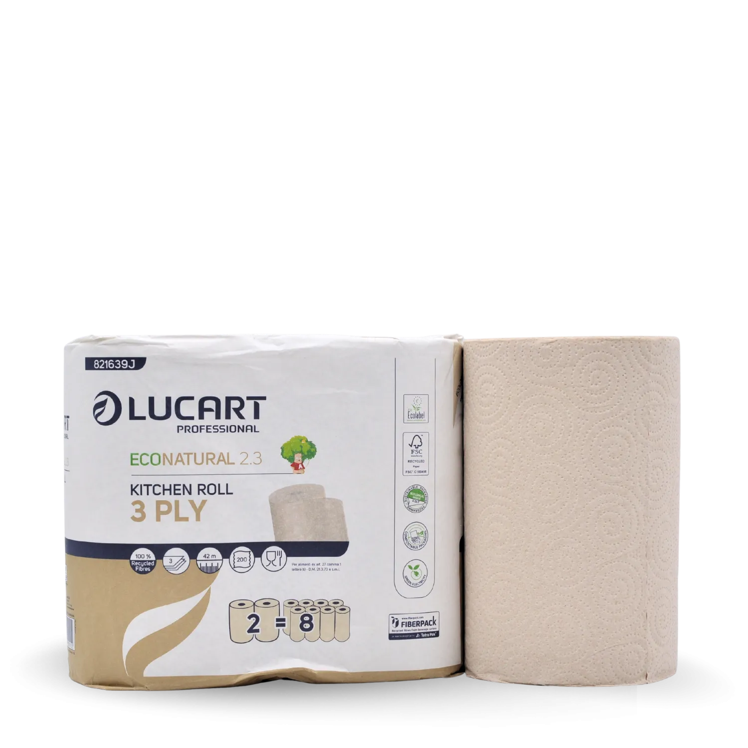Essuie-tout - 2 Rouleaux de 200 Feuilles - Emballage Papier