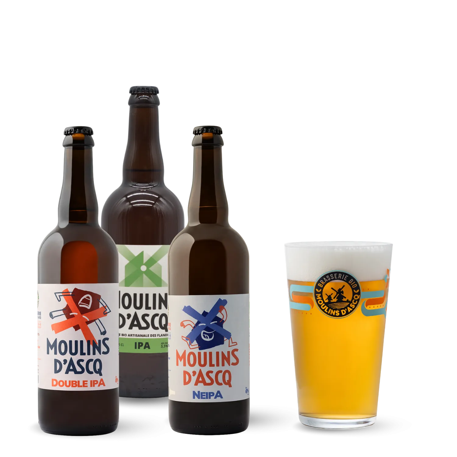 Pack Découverte Houblonnées Moulins d'Ascq + Verre Offert