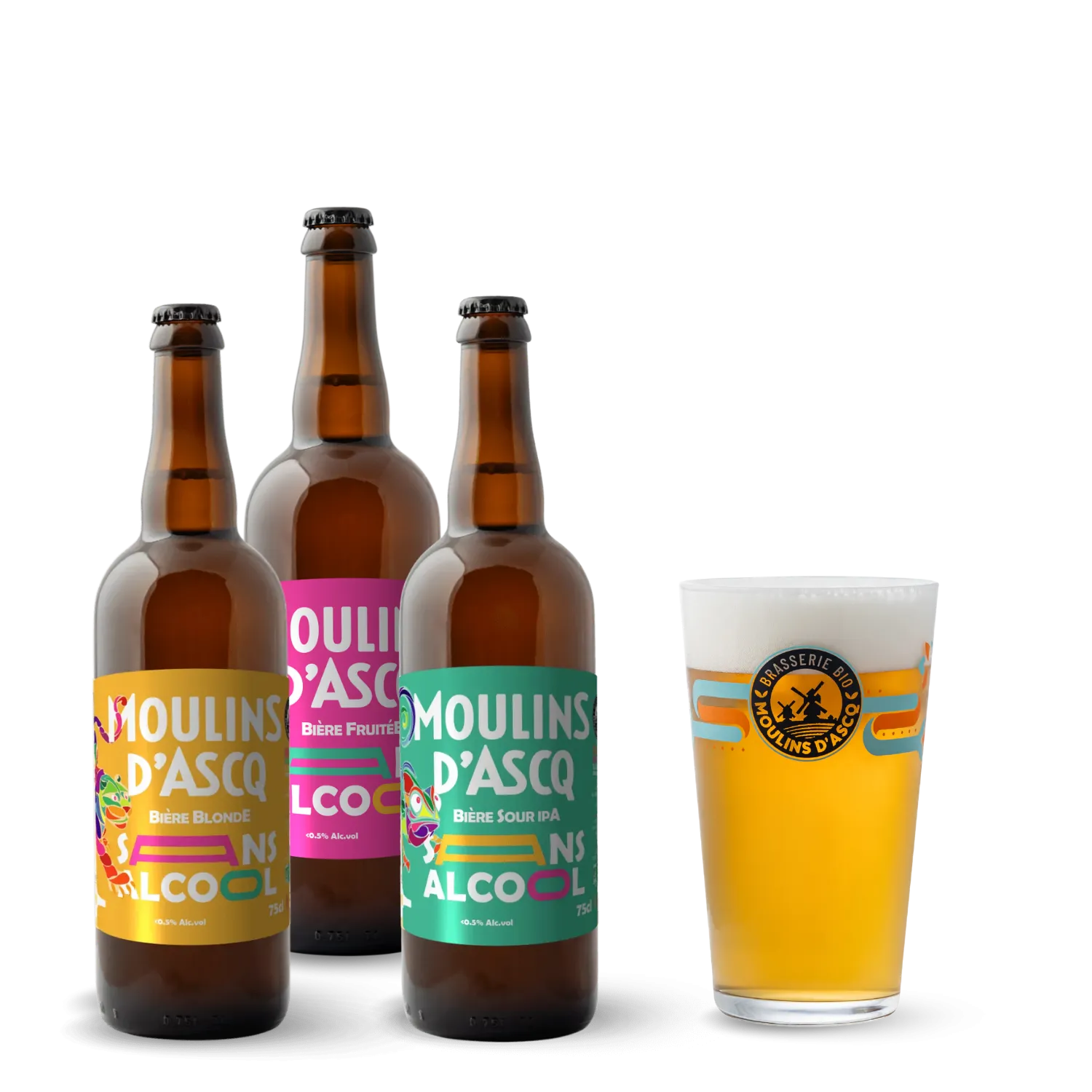 Pack Découverte Sans Alcool Moulins d'Ascq + Verre Offert