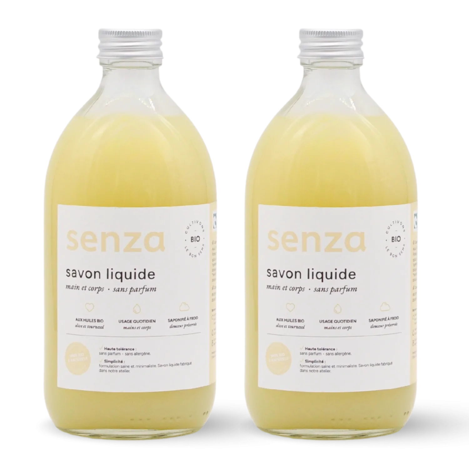 Duo savons liquides corps & mains sans parfum