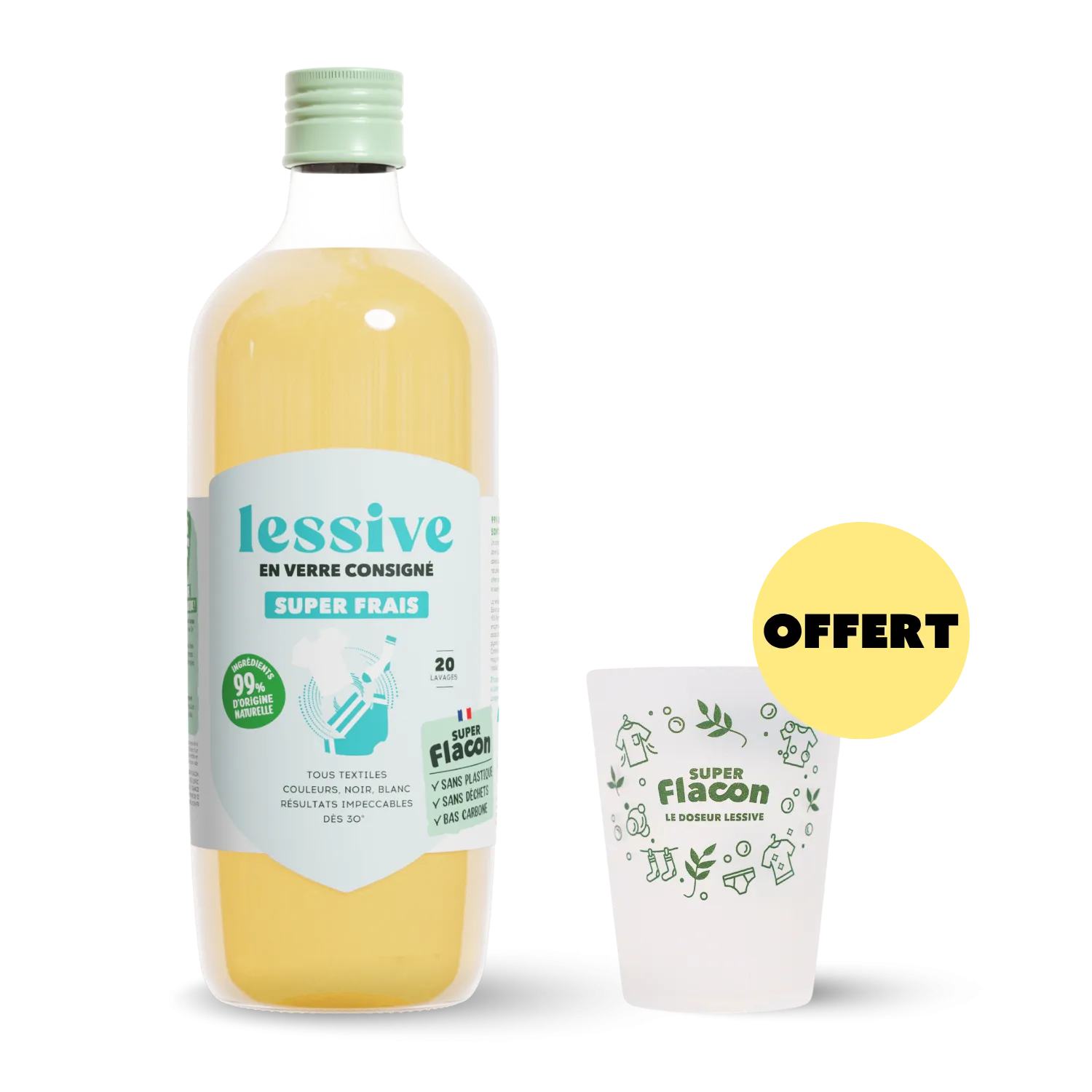 Lessive super frais & verre doseur OFFERT