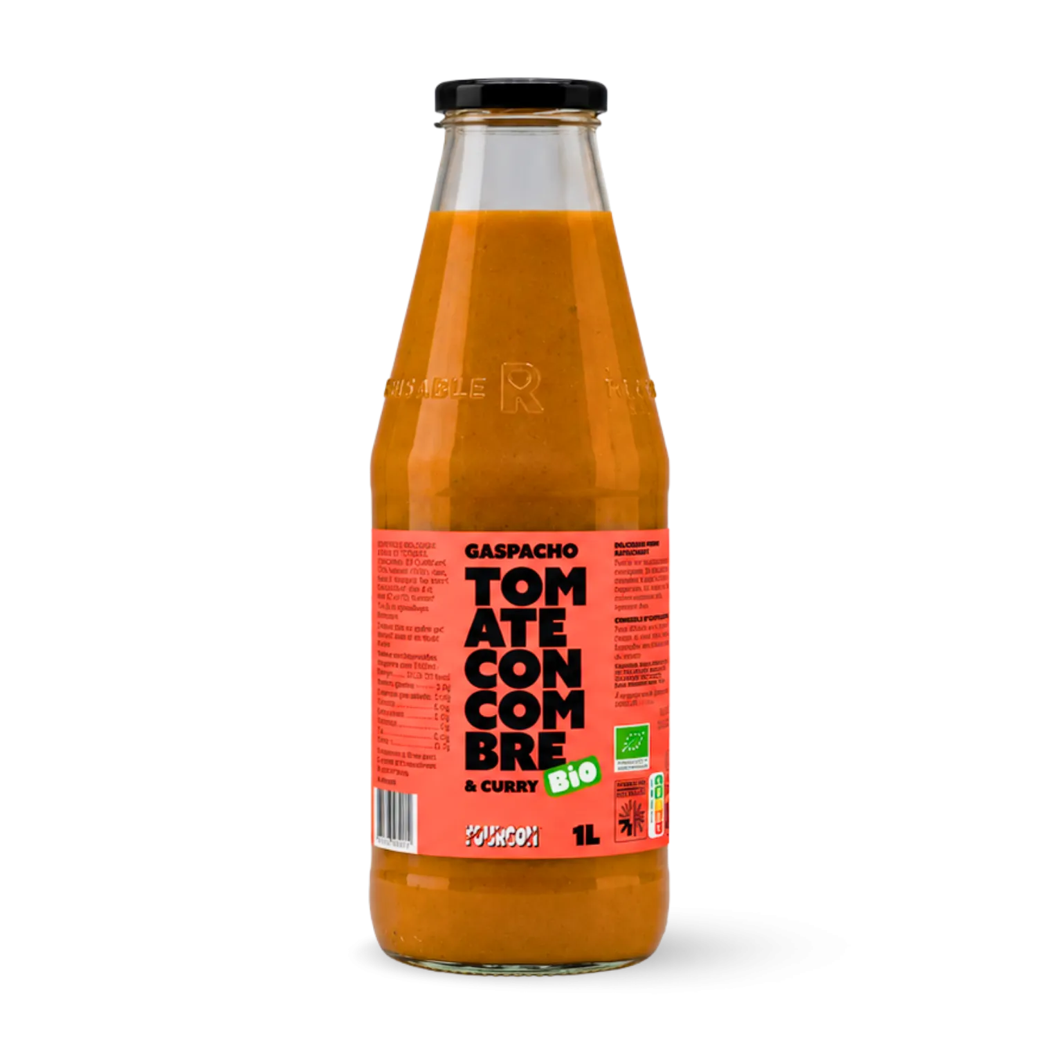 Gaspacho concombre, tomate, curry