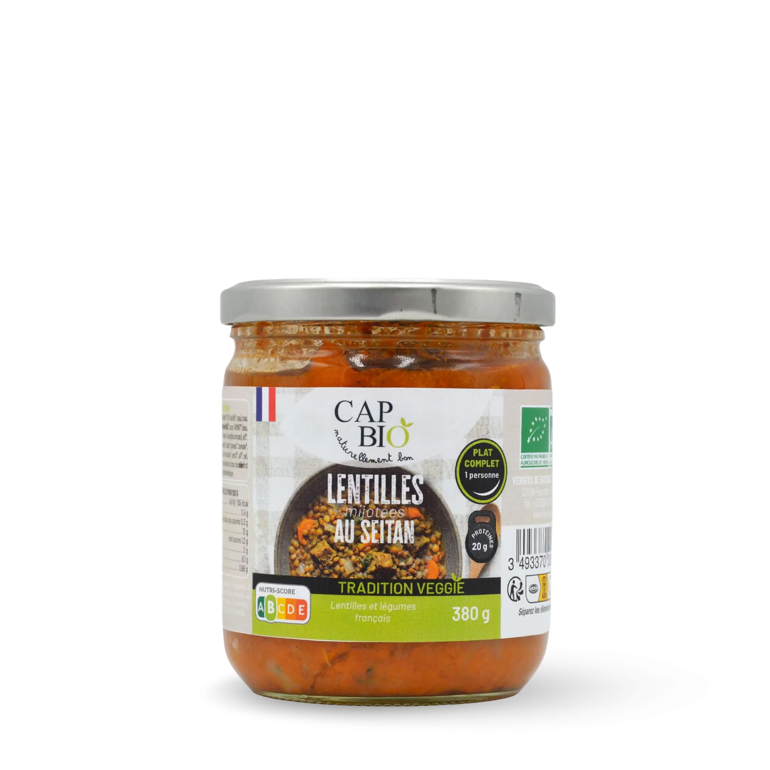 Lentilles mijotées au seitan