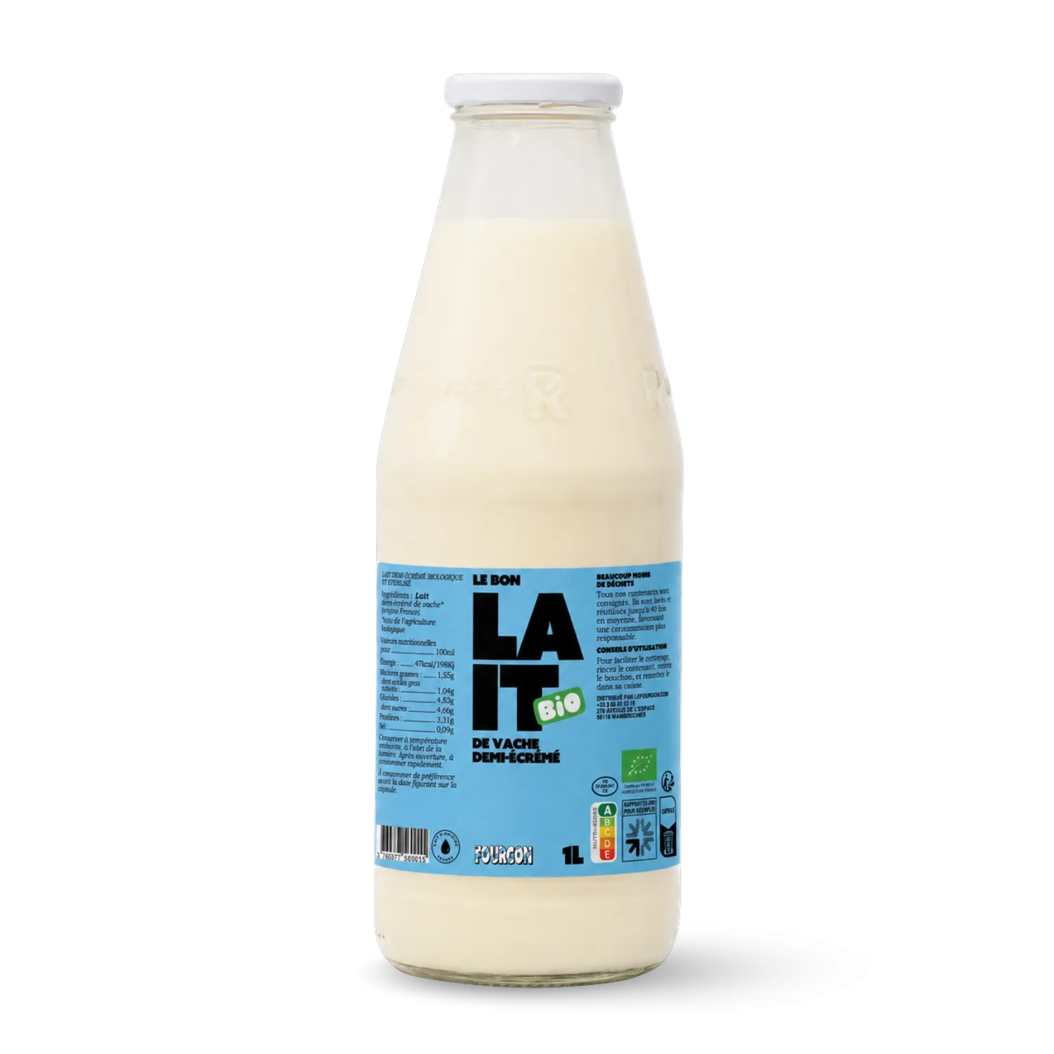 Lait Demi-écrémé Bio