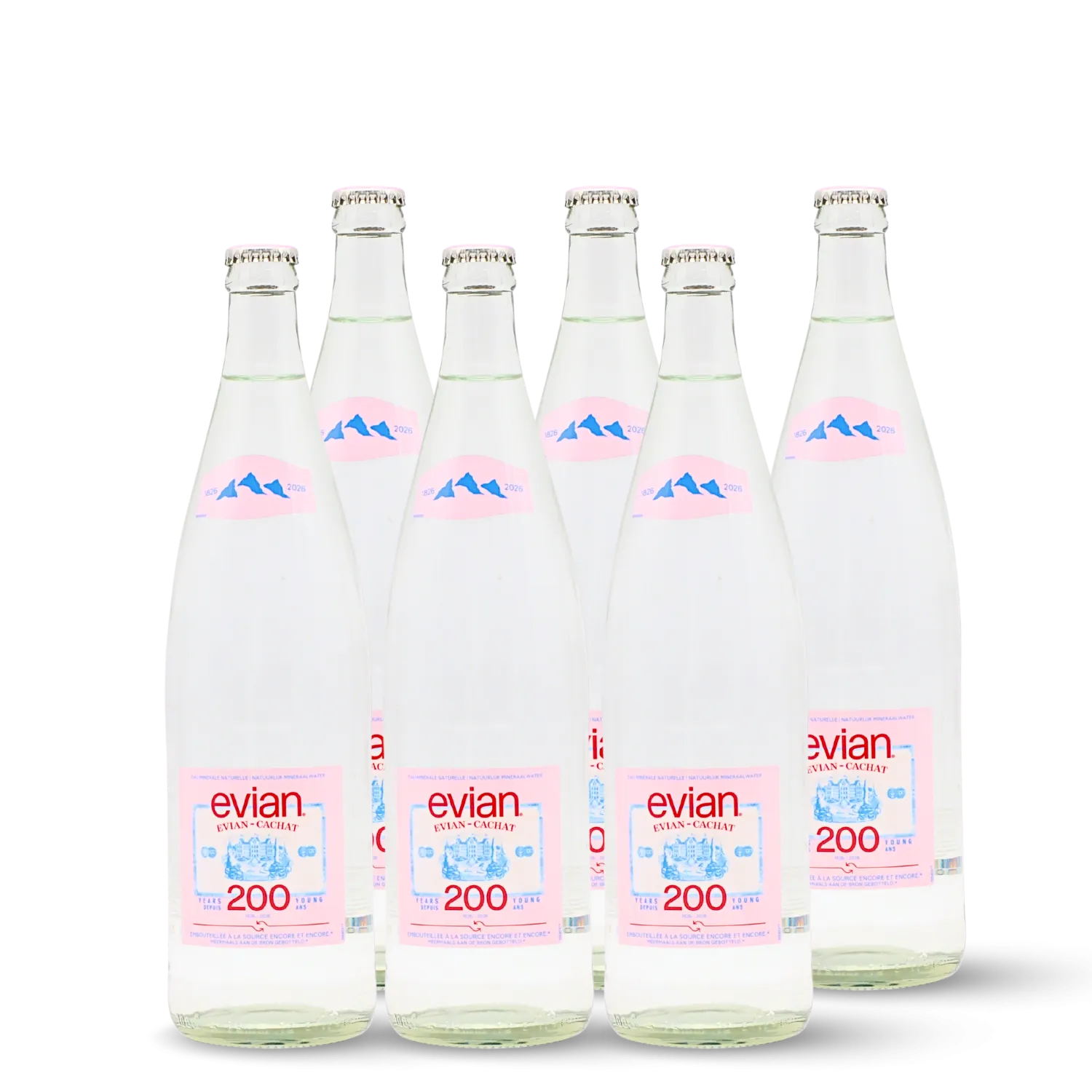 Evian eau plate