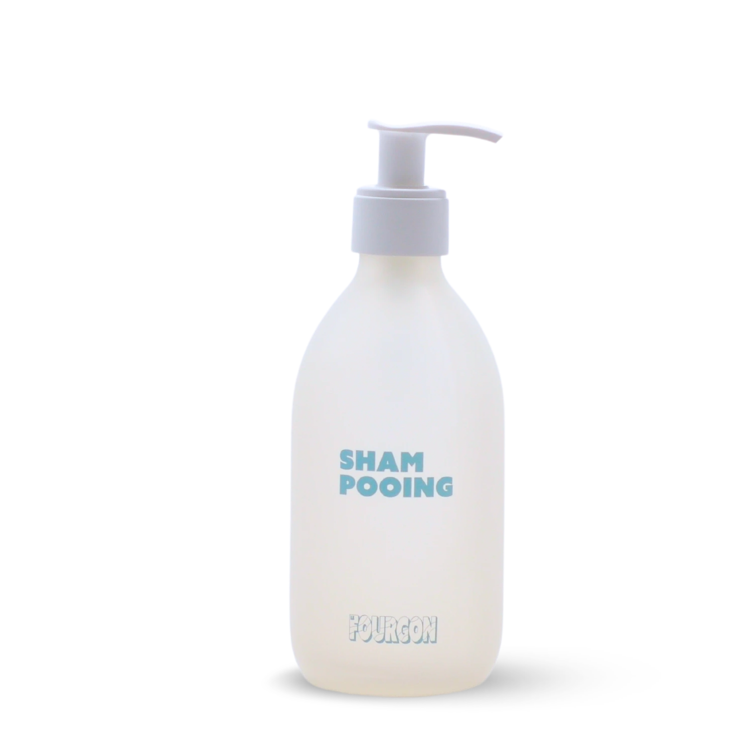 Flacon shampooing vide & rechargeable en verre protégé